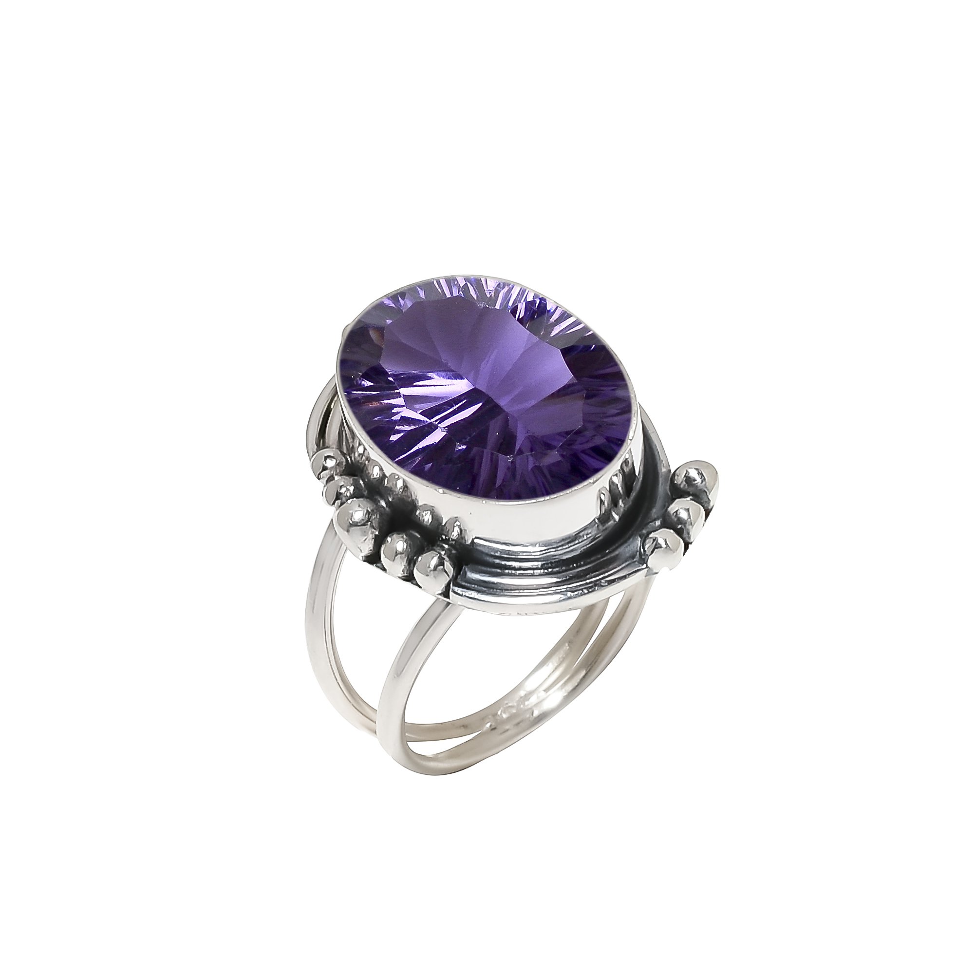 Purple Amethyst - Simulated 925 Sterling Silver Ring