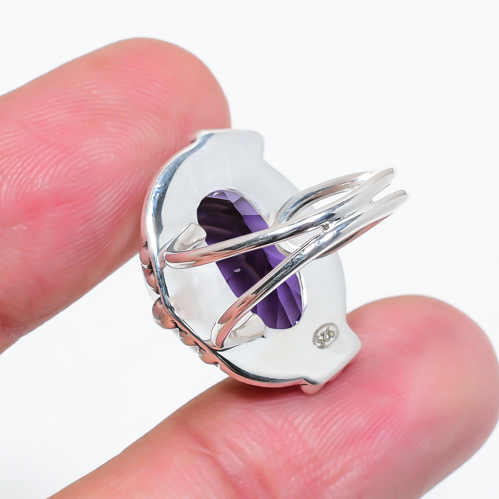 Purple Amethyst - Simulated 925 Sterling Silver Ring