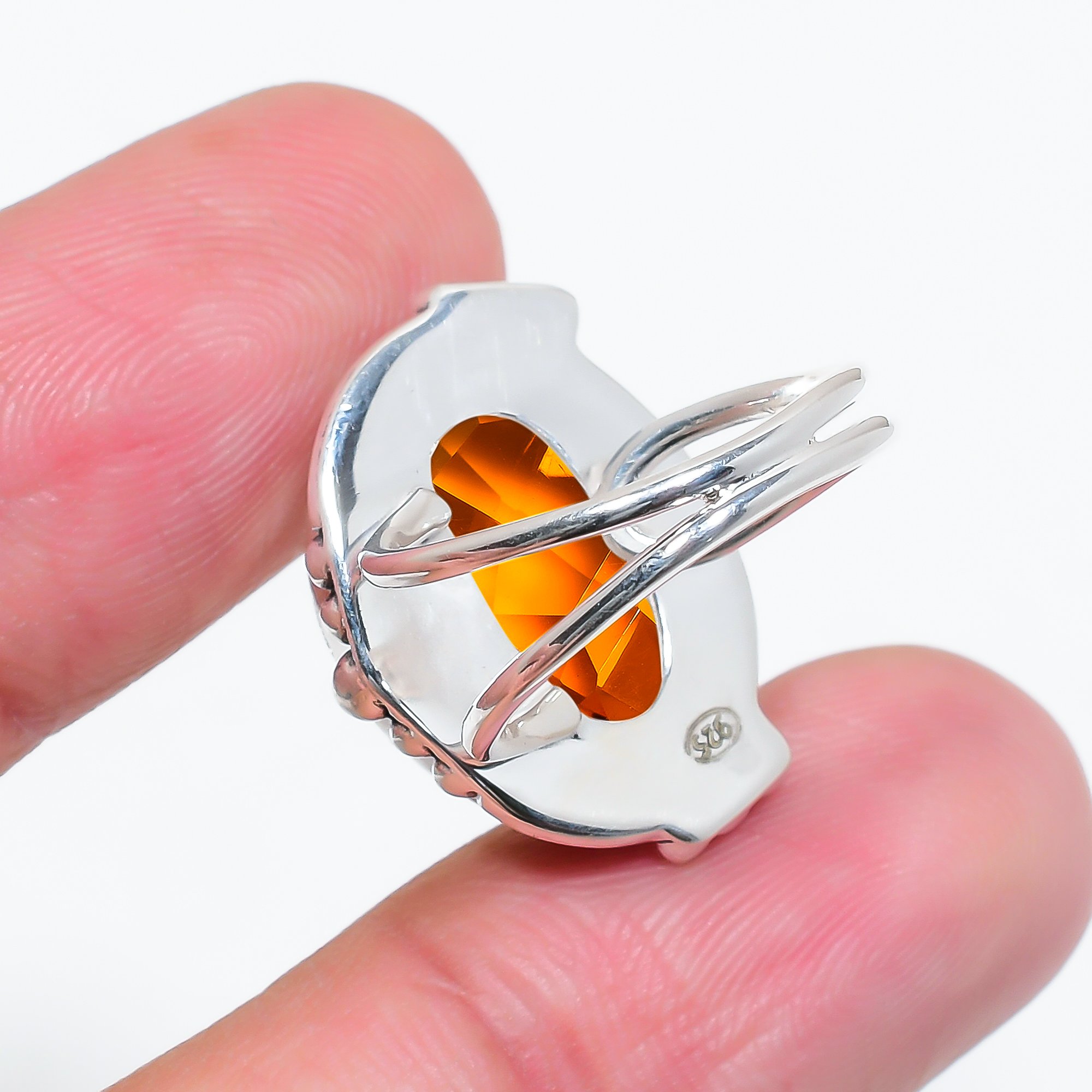Citrine - Simulated 925 Sterling Silver Ring