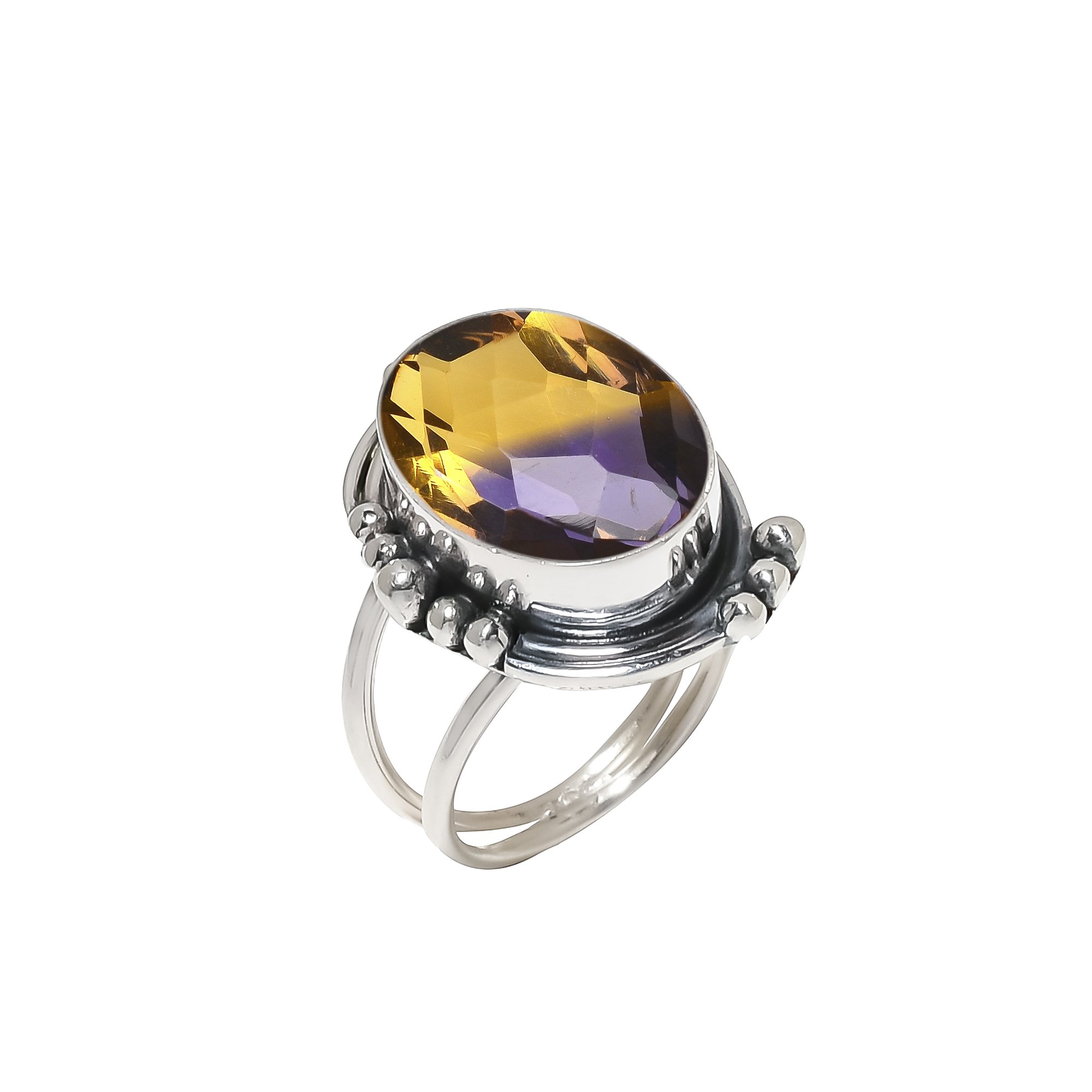 Ametrine - Simulated 925 Sterling Silver Ring
