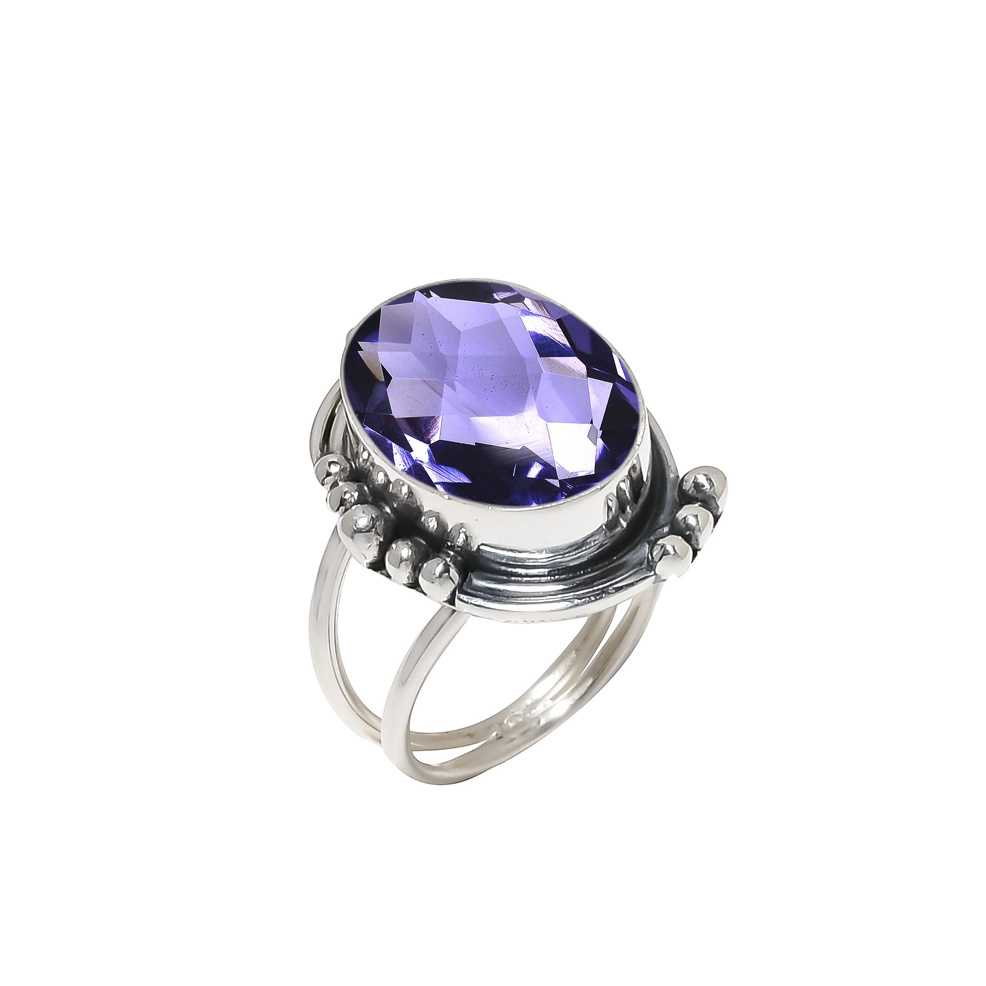 Iolite - Simulated 925 Sterling Silver Ring