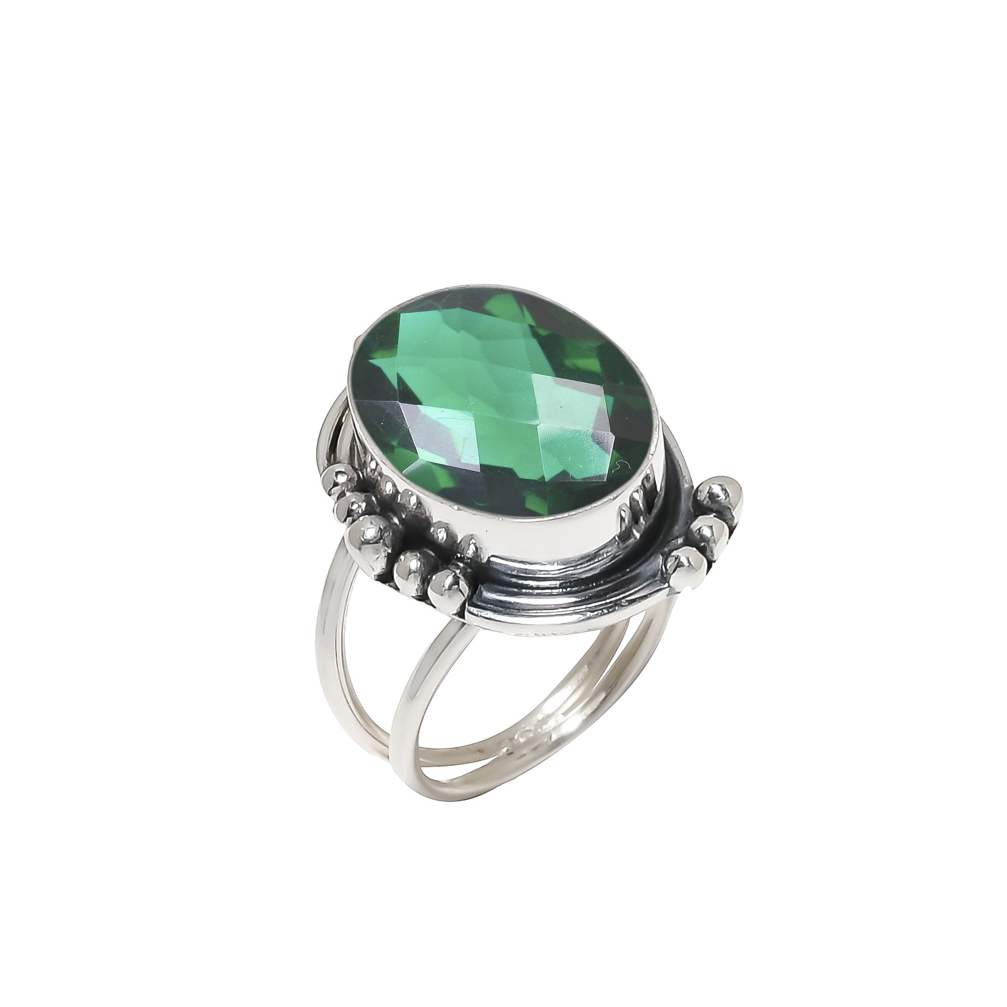Chrome Diopside - Simulated 925 Sterling Silver Ring