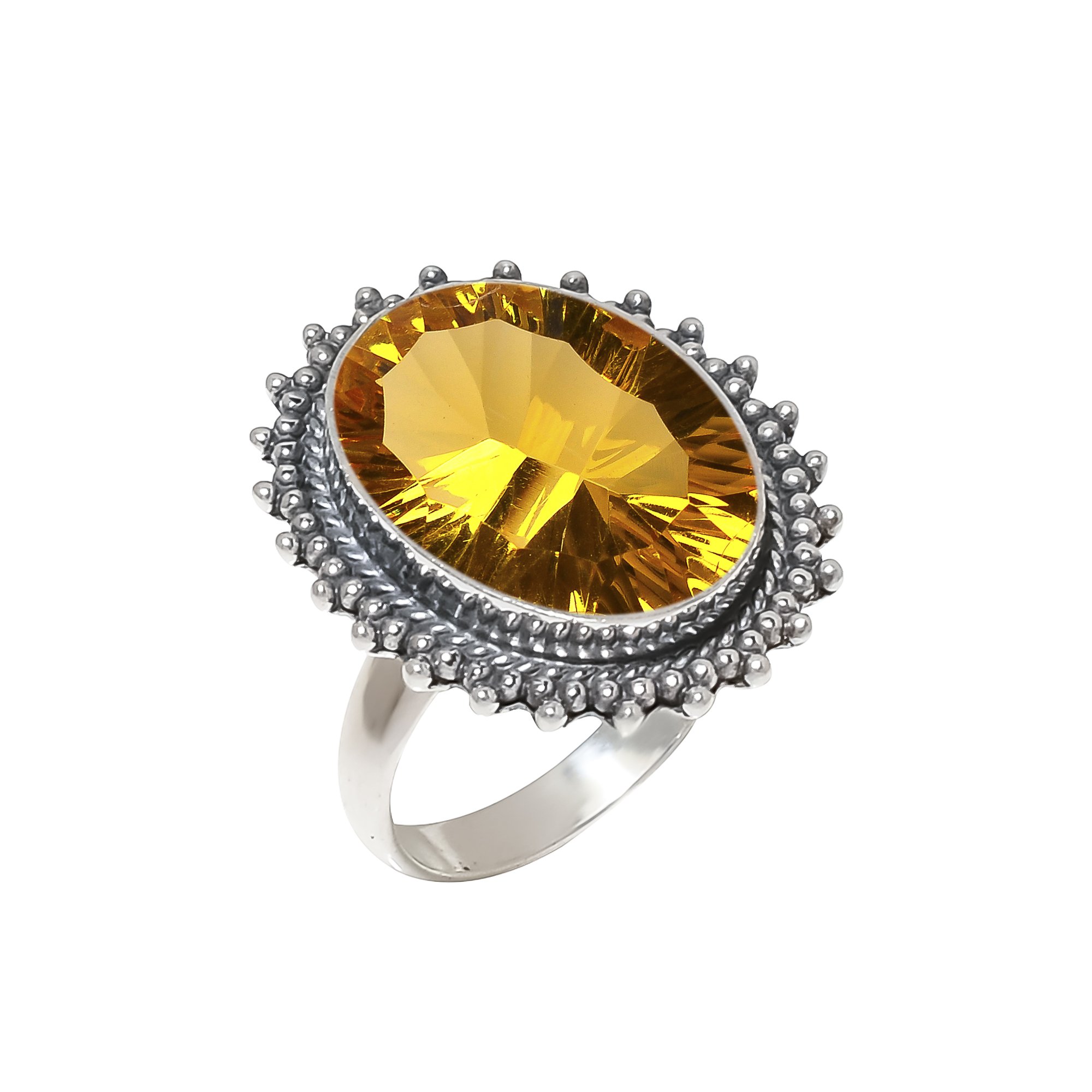 Citrine - Simulated 925 Sterling Silver Ring