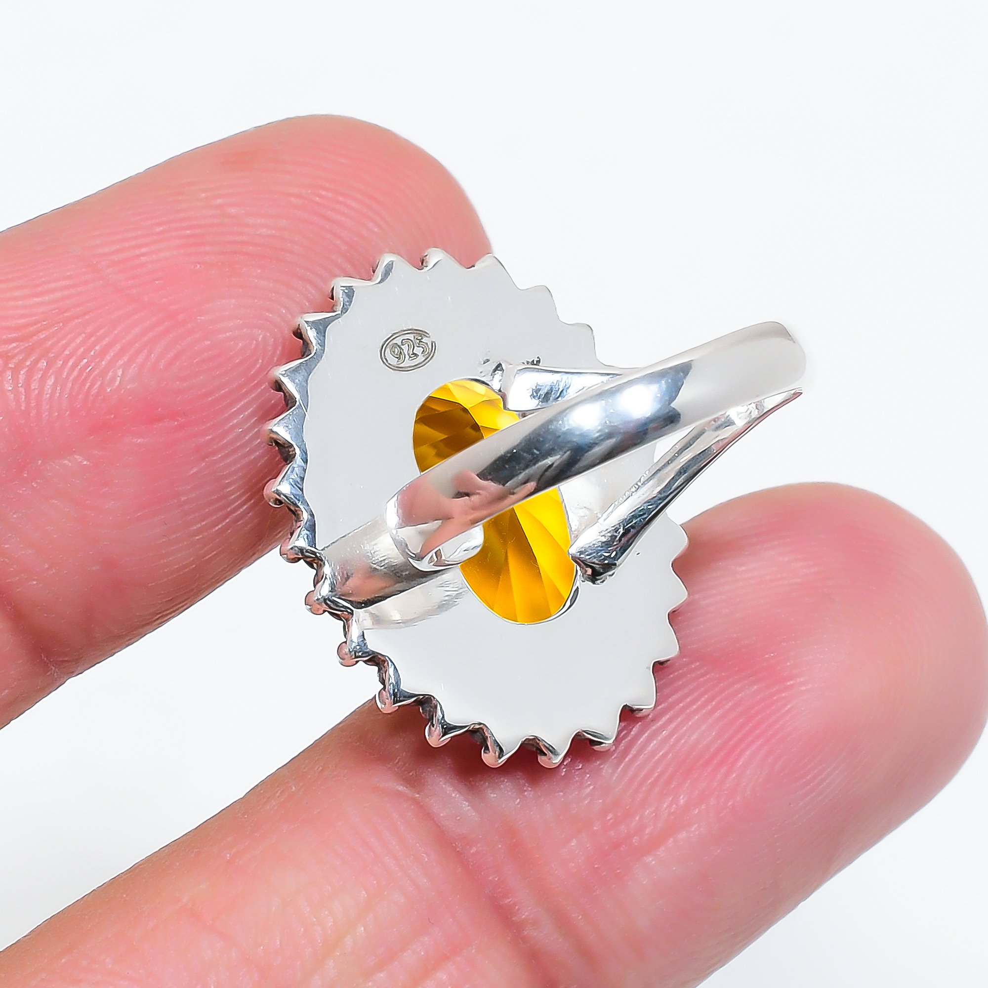 Citrine - Simulated 925 Sterling Silver Ring