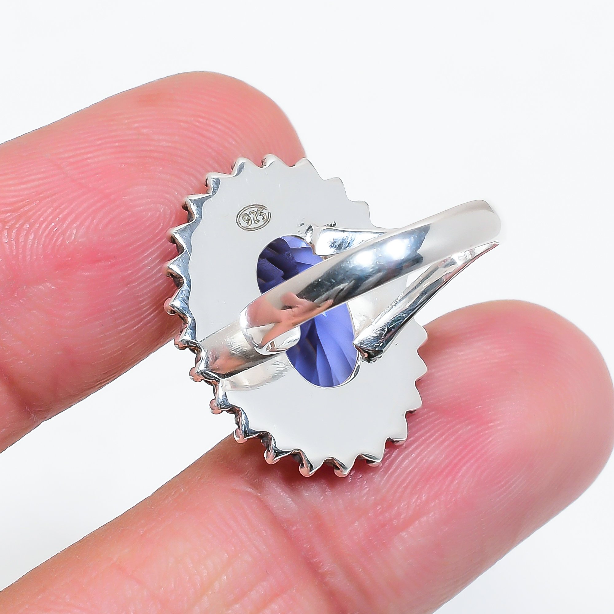 Iolite - Simulated 925 Sterling Silver Ring