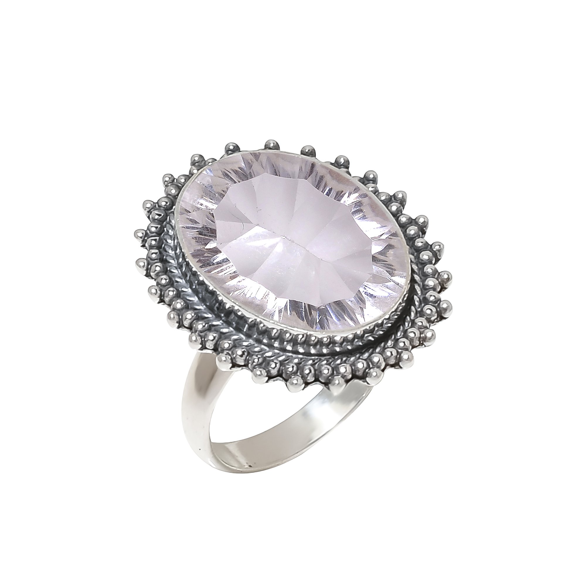 White Topaz - Simulated 925 Sterling Silver Ring