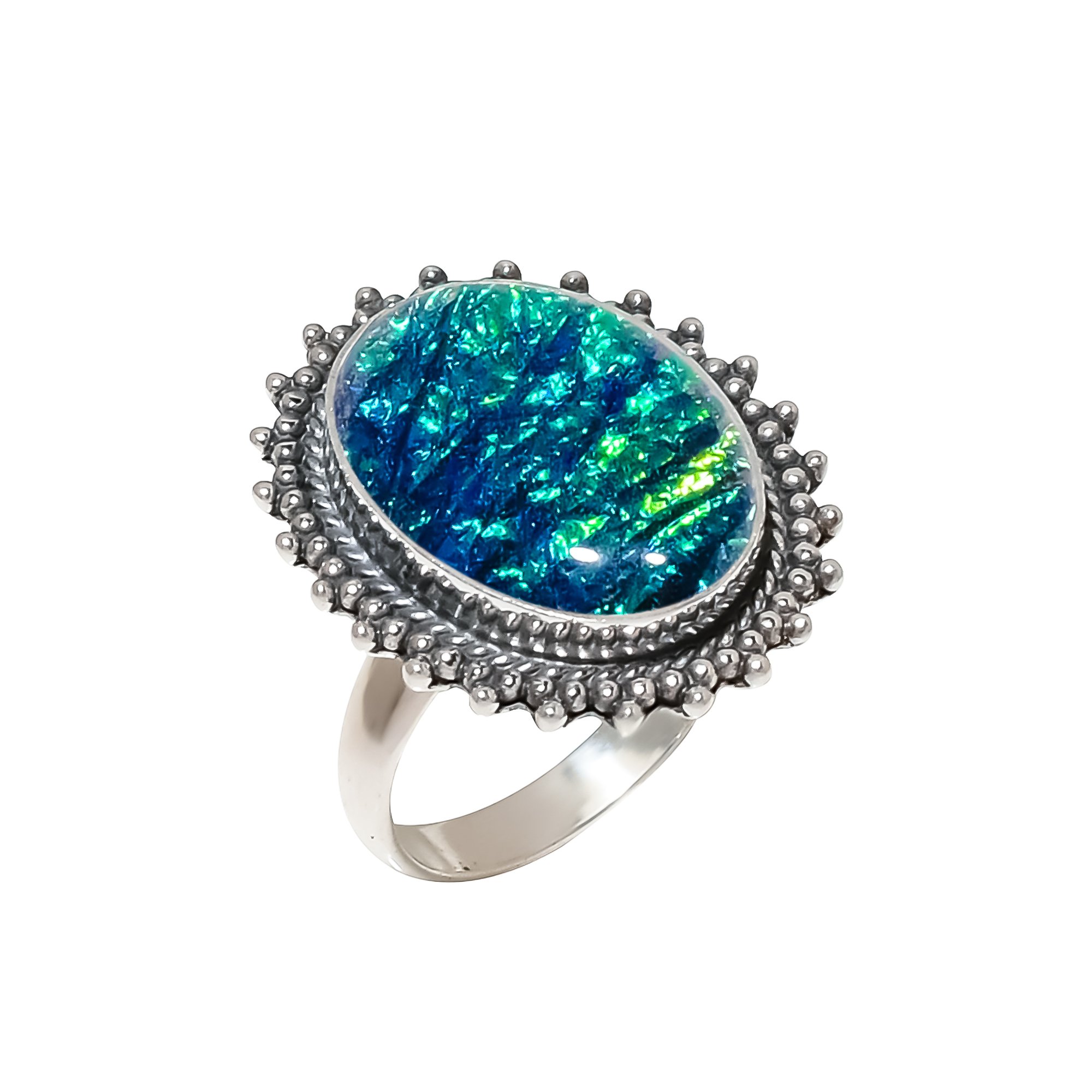 Opal - Simulated 925 Sterling Silver Ring