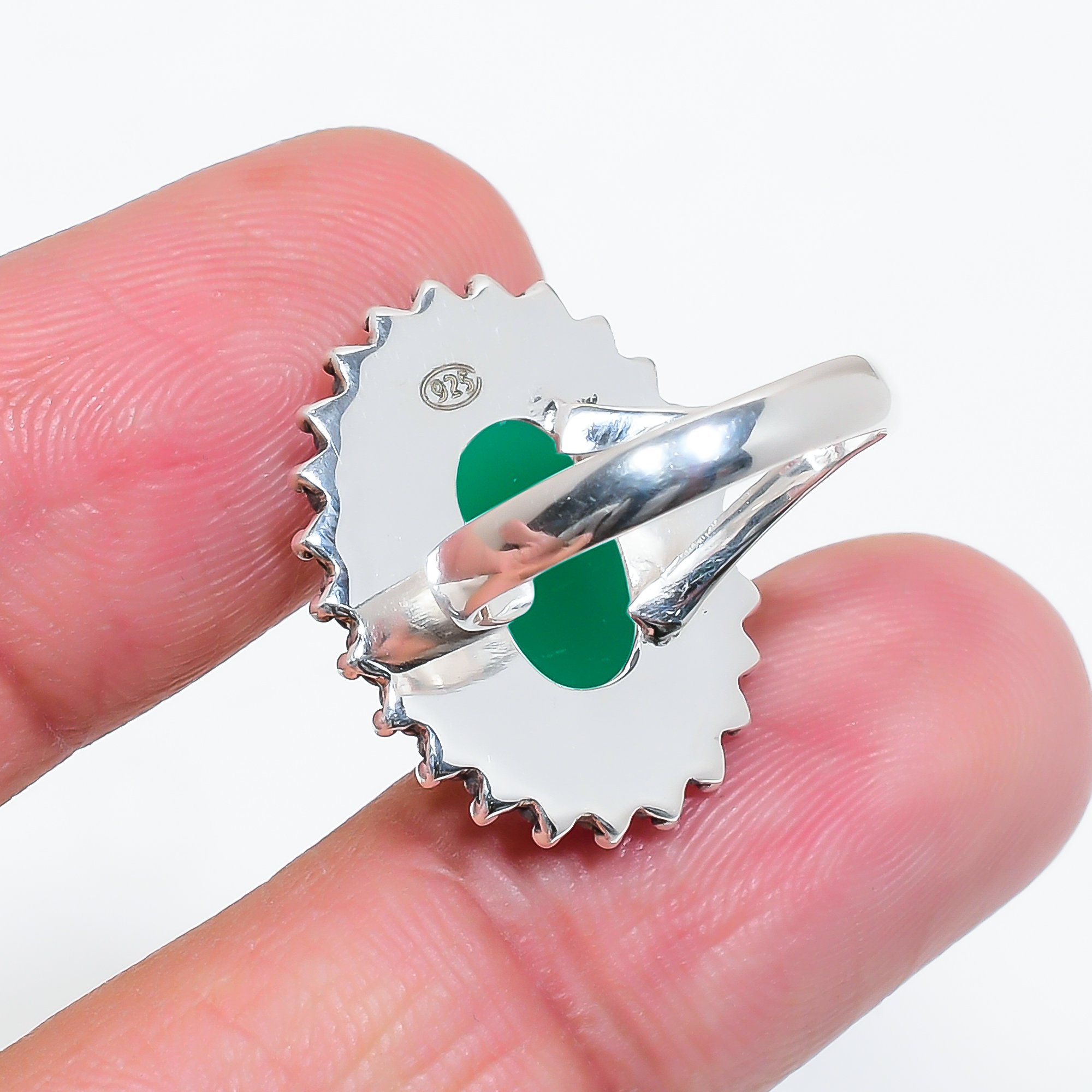 Green Onyx 925 Sterling Silver Ring