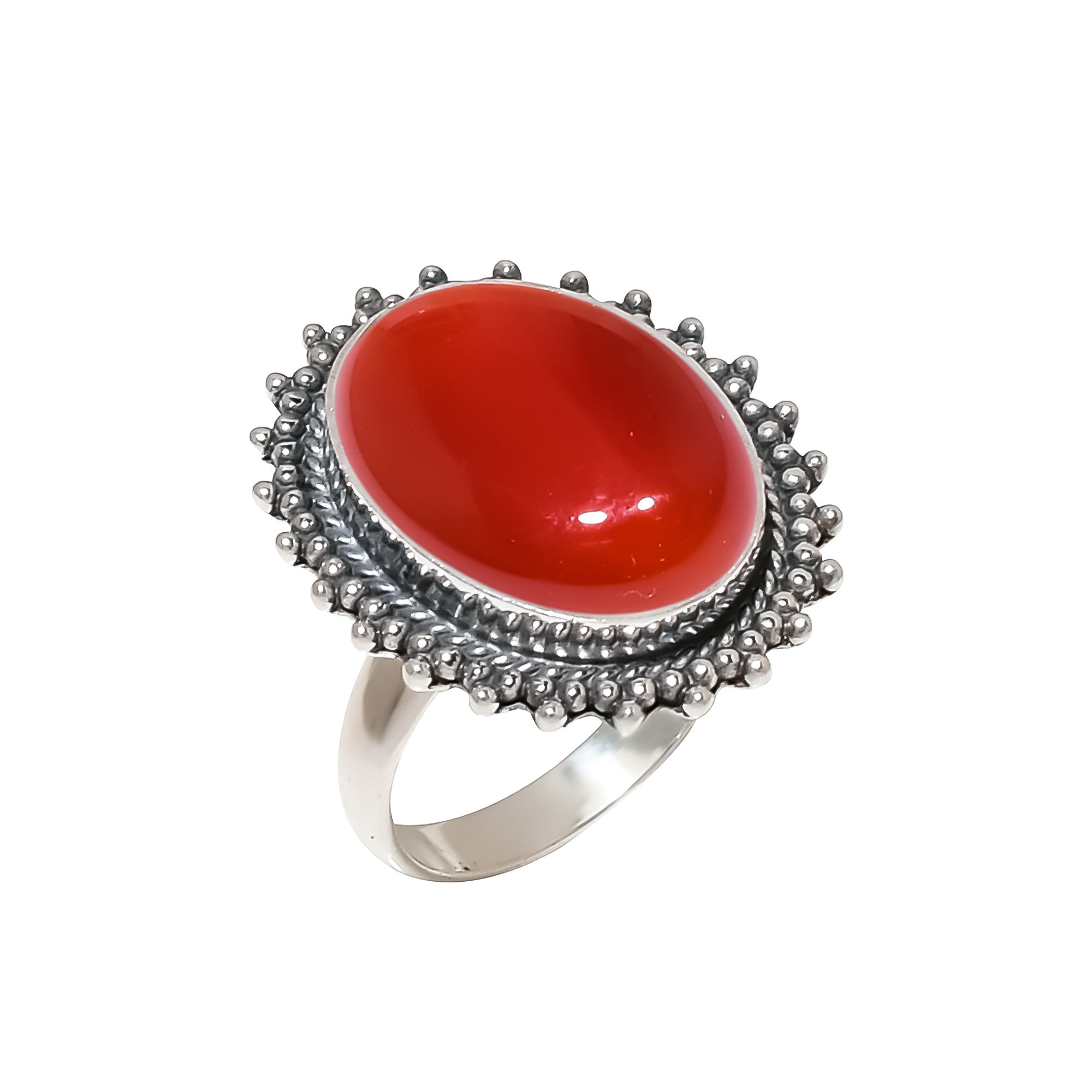 Red Onyx - Brazil 925 Sterling Silver Ring