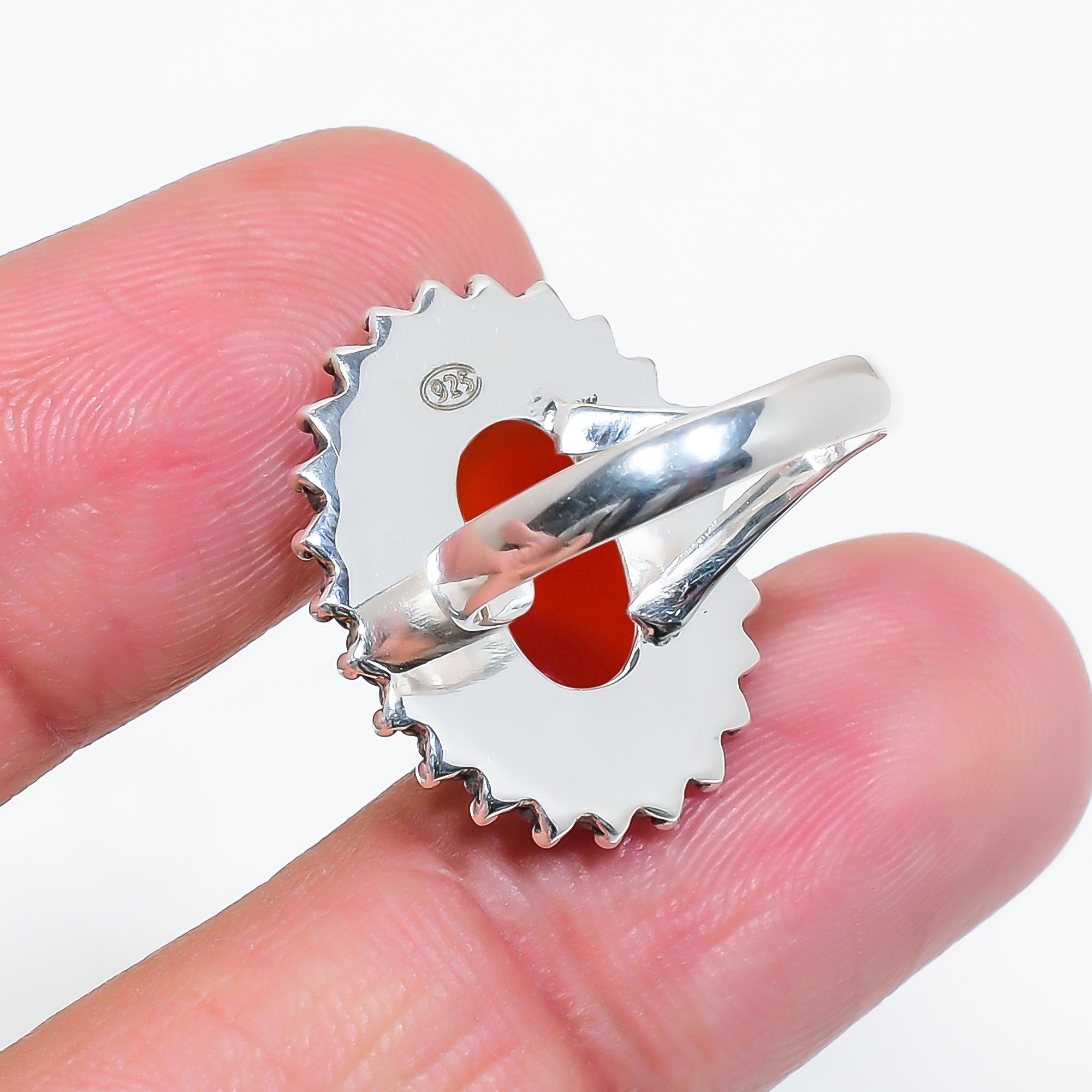 Red Onyx - Brazil 925 Sterling Silver Ring