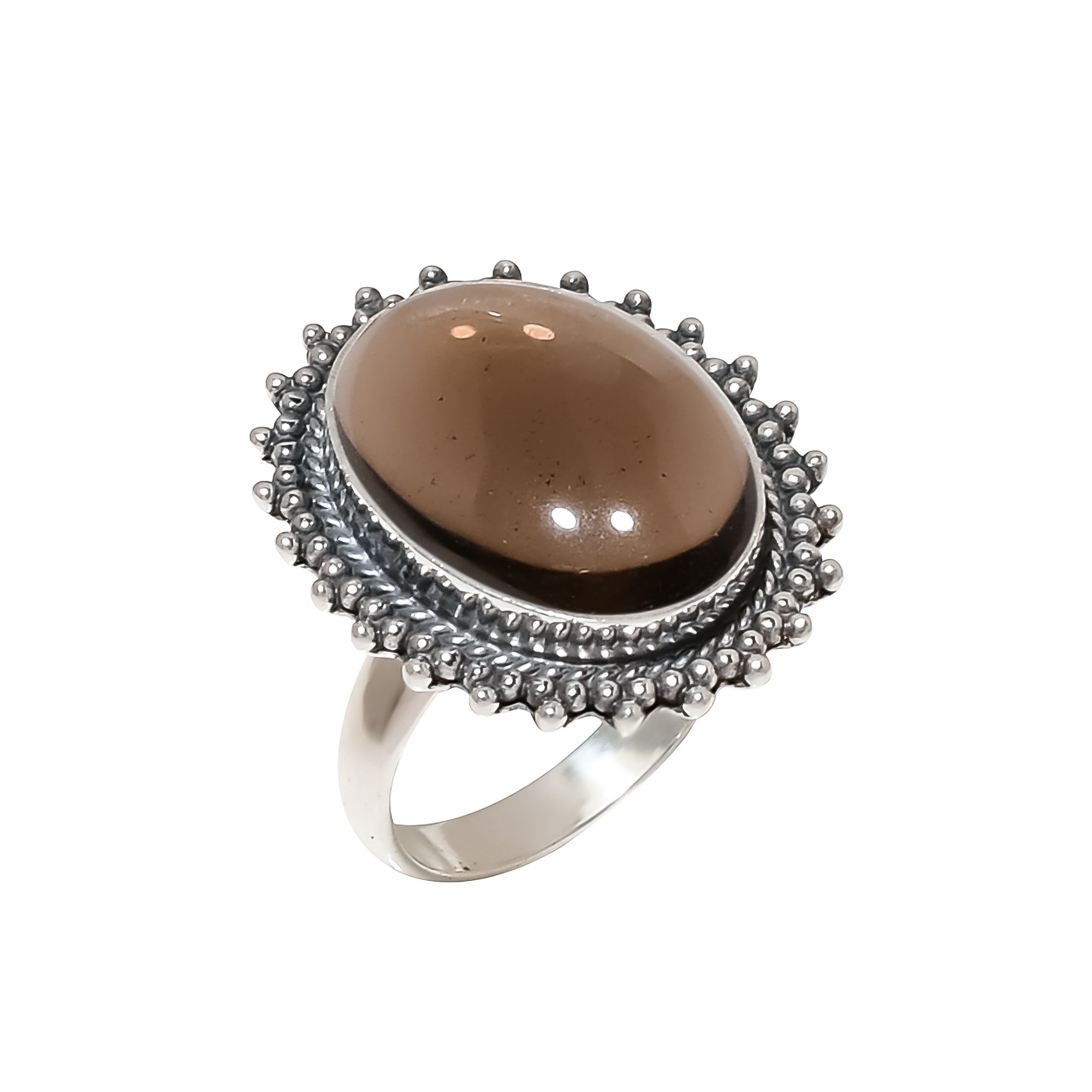 Smoky Quartz - Brazil 925 Sterling Silver Ring