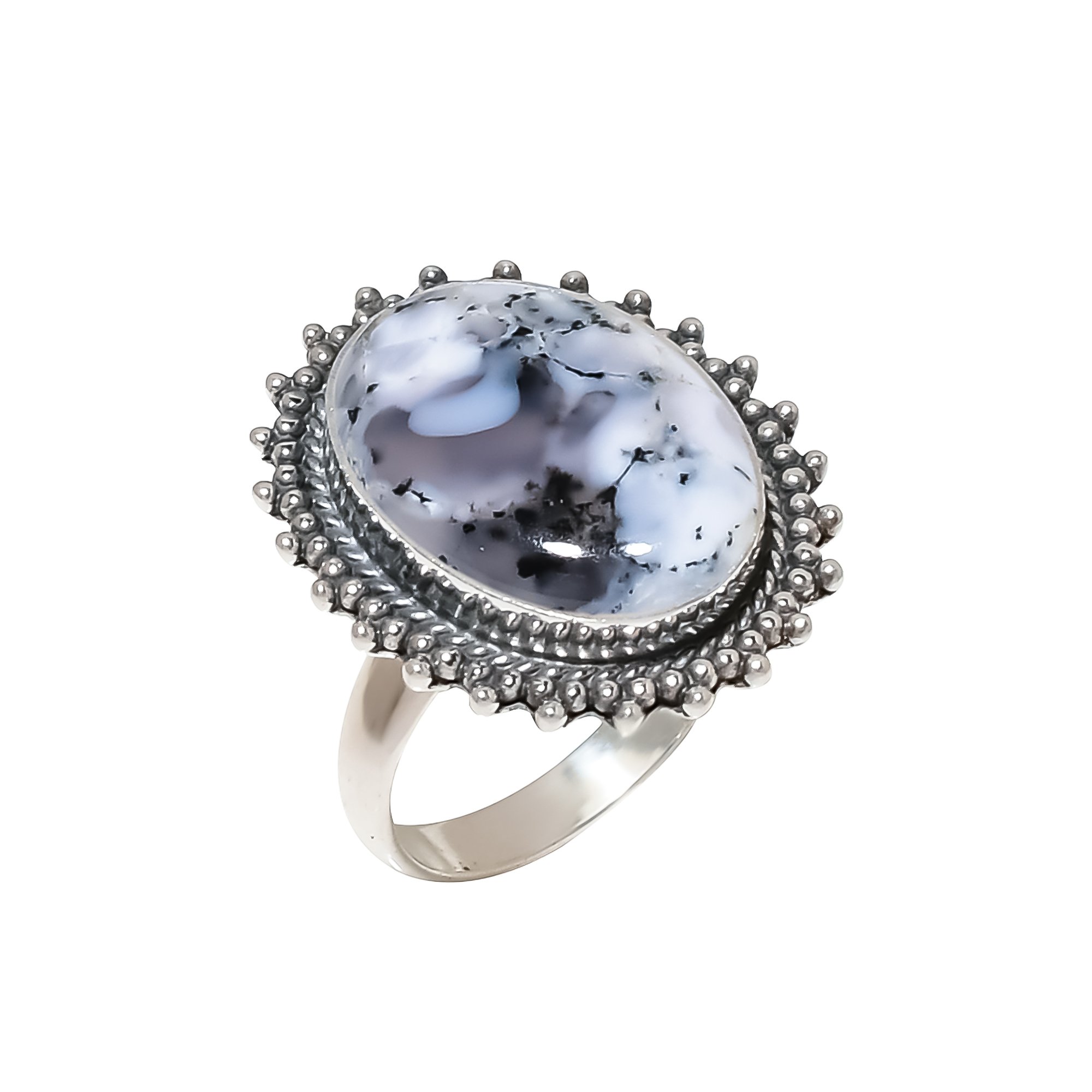 Dendritic Agate - Brazil 925 Sterling Silver Ring
