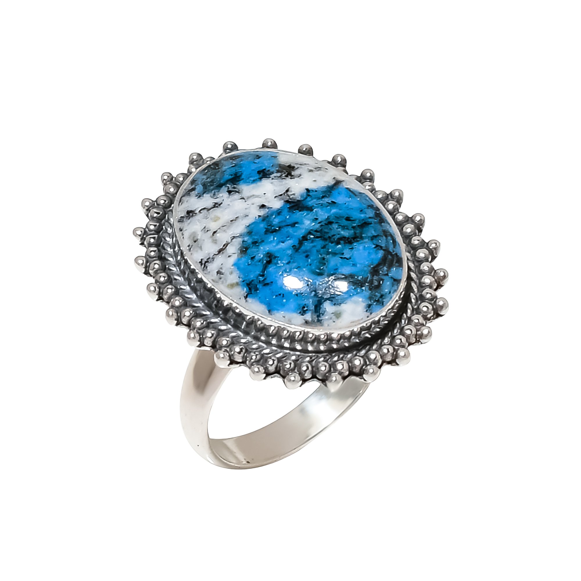 K2 Blue Azurite - Pakistan 925 Sterling Silver Ring