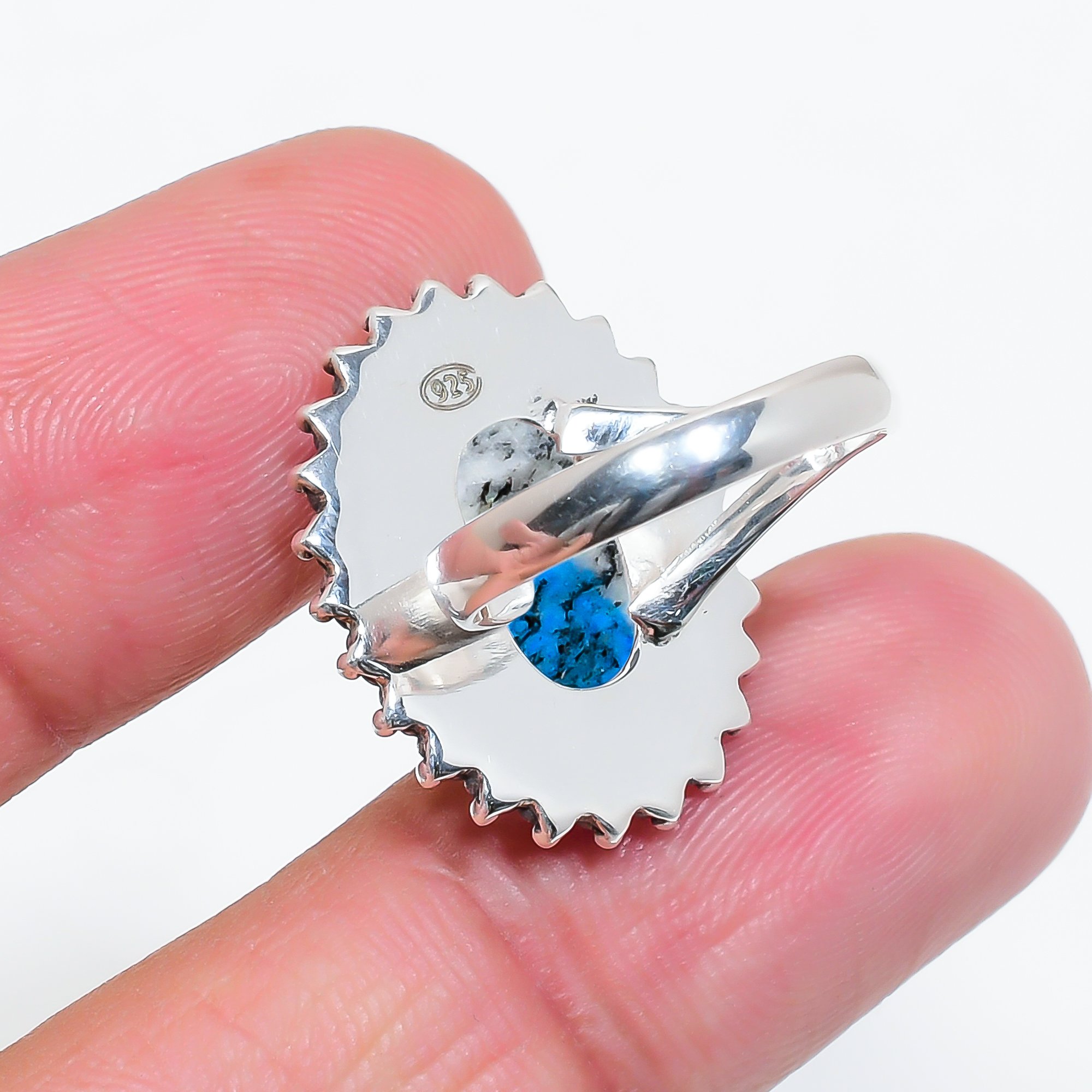 K2 Blue Azurite - Pakistan 925 Sterling Silver Ring
