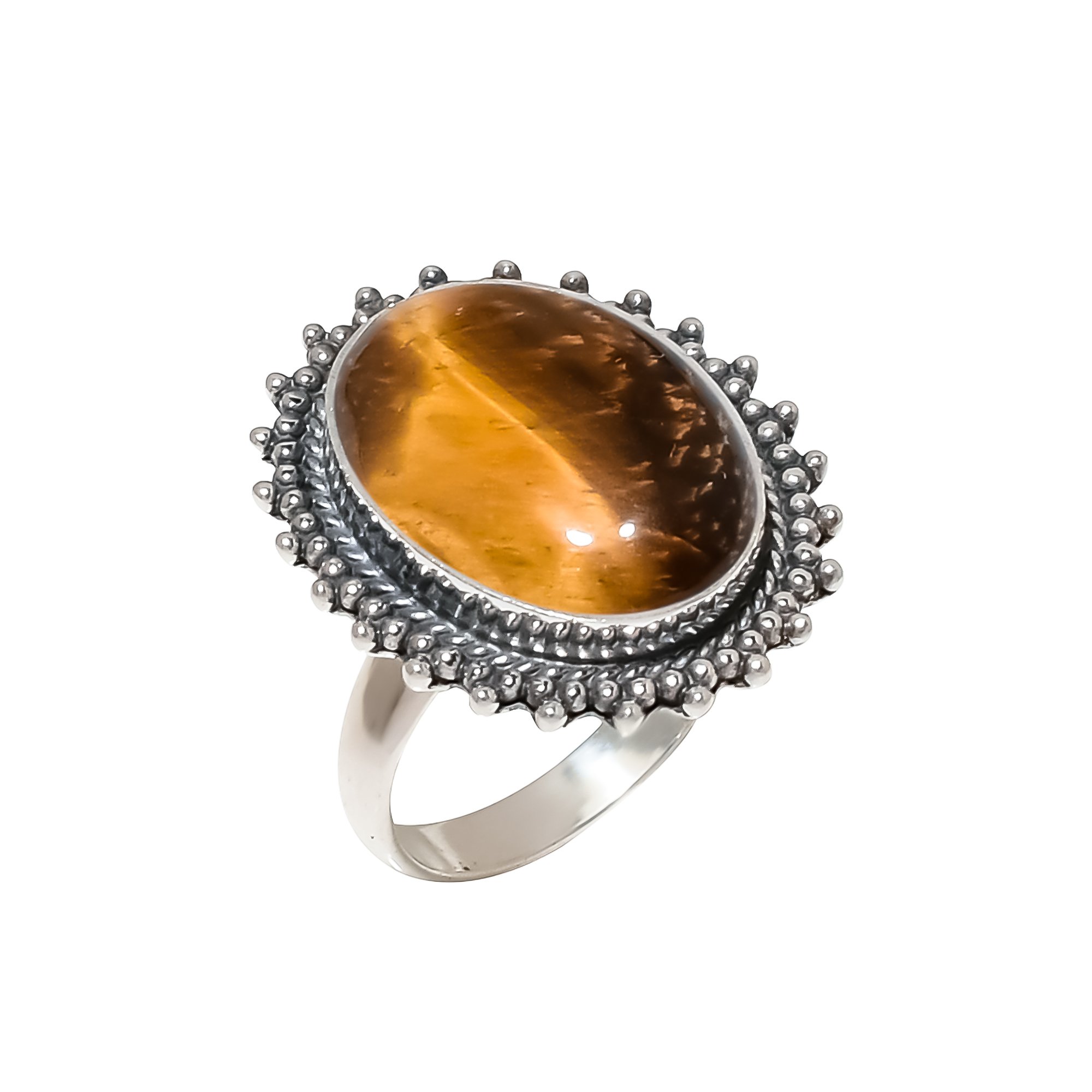 Yellow Tiger Eye - South Africa 925 Sterling Silver Ring