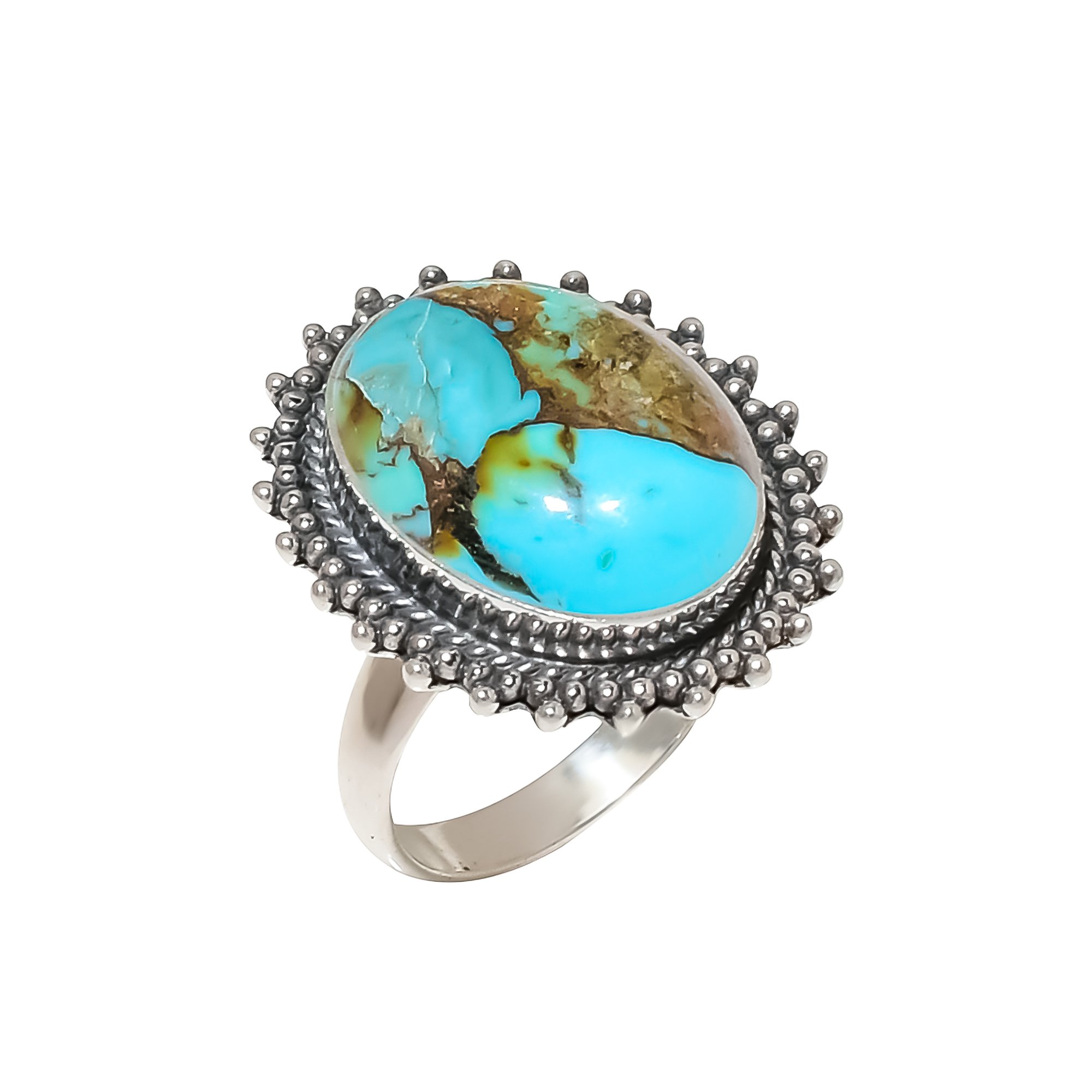 Copper Turquoise - Pilot Mountain 925 Sterling Silver Ring