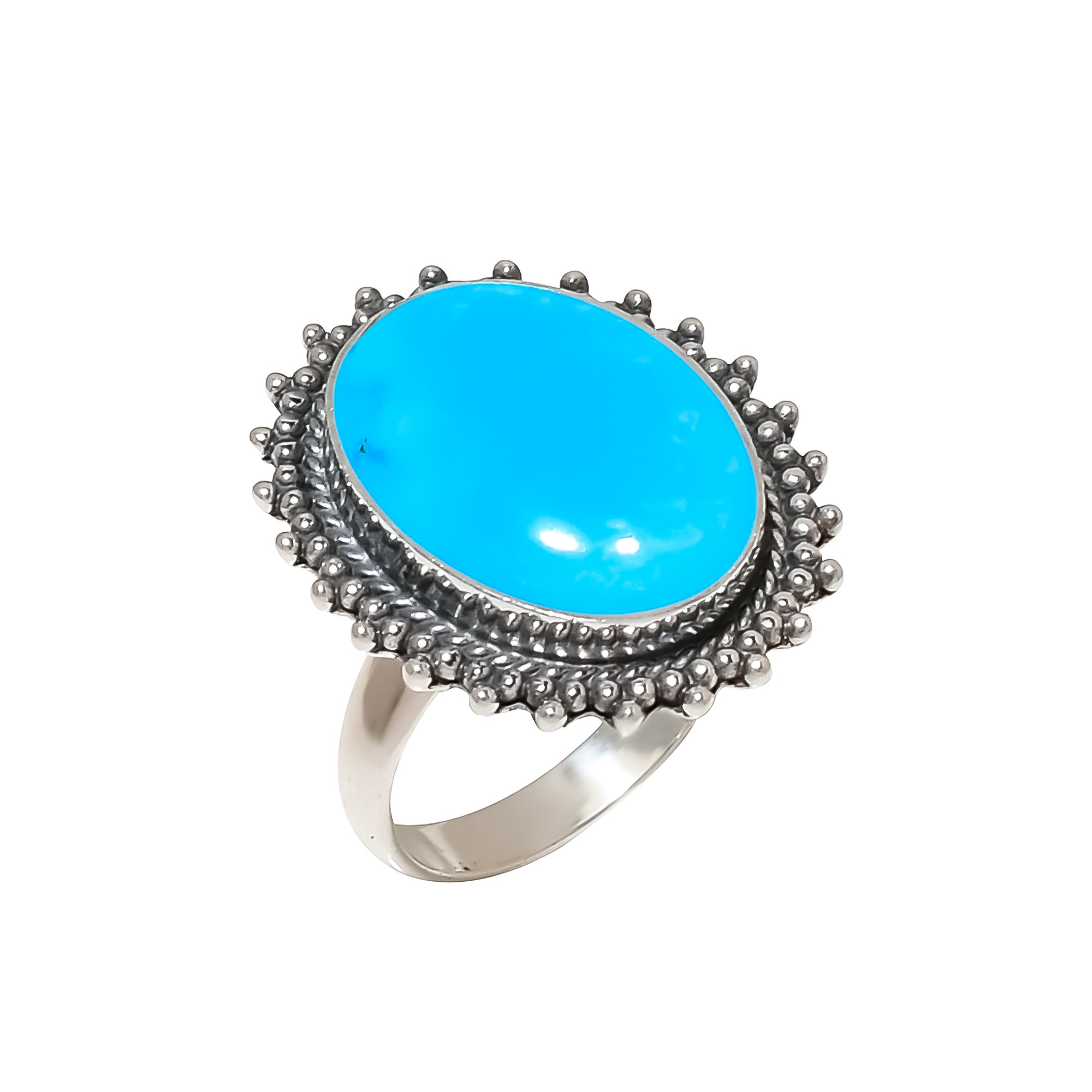 Magnesite Turquoise 925 Sterling Silver Ring