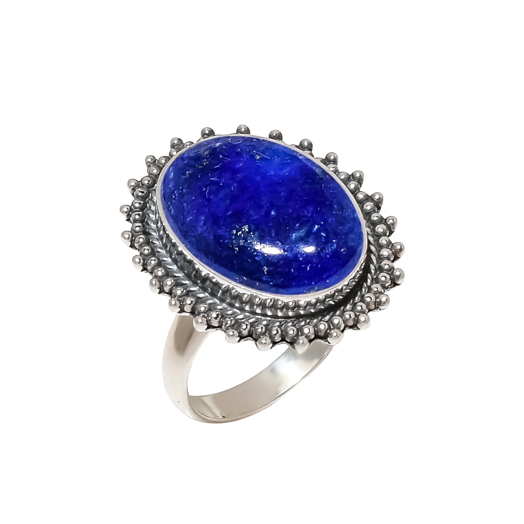 Natural Lapis Lazuli - Afghanistan 925 Sterling Silver Ring