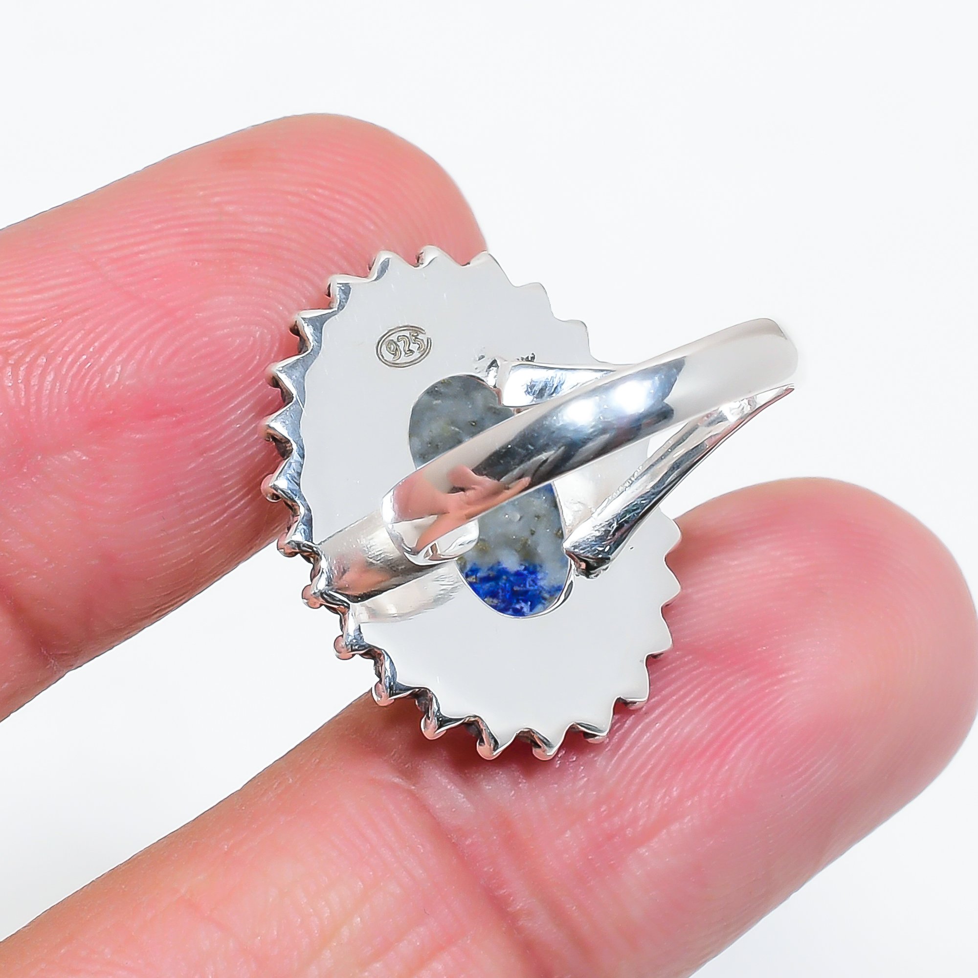 Natural Lapis Lazuli - Afghanistan 925 Sterling Silver Ring