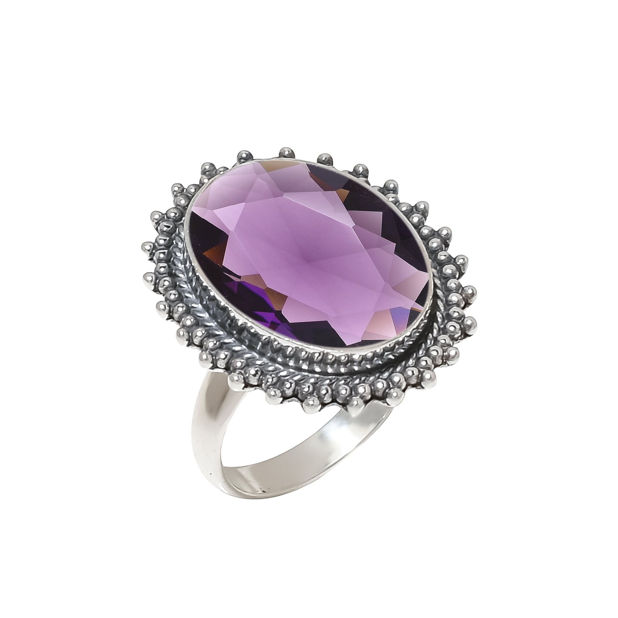 Purple Amethyst - Simulated 925 Sterling Silver Ring