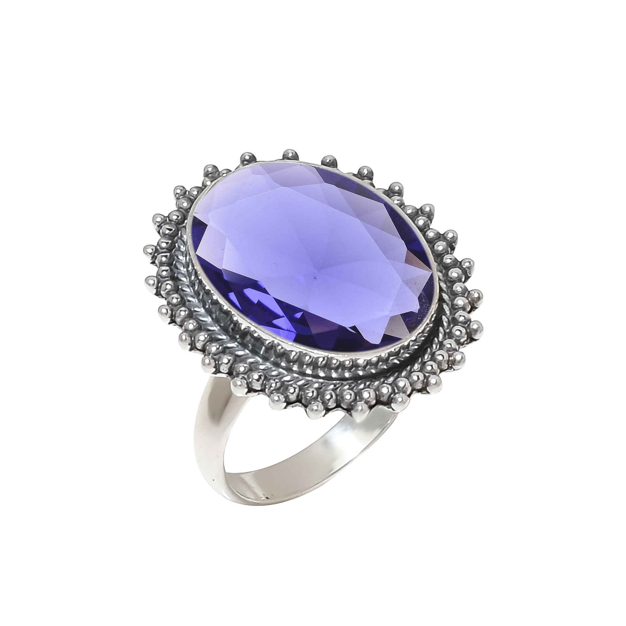 Iolite - Simulated 925 Sterling Silver Ring