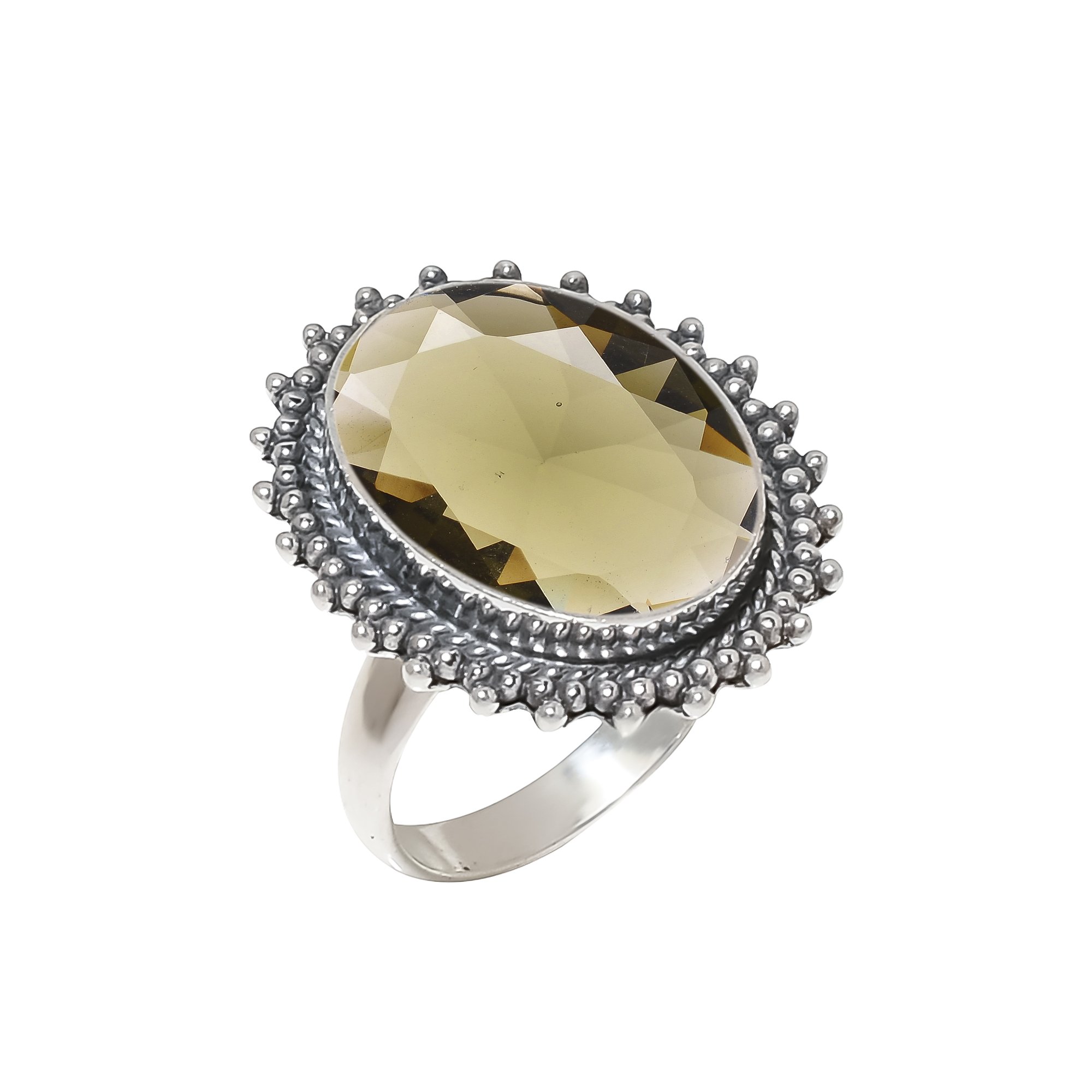 Smokey - Simulated 925 Sterling Silver Ring