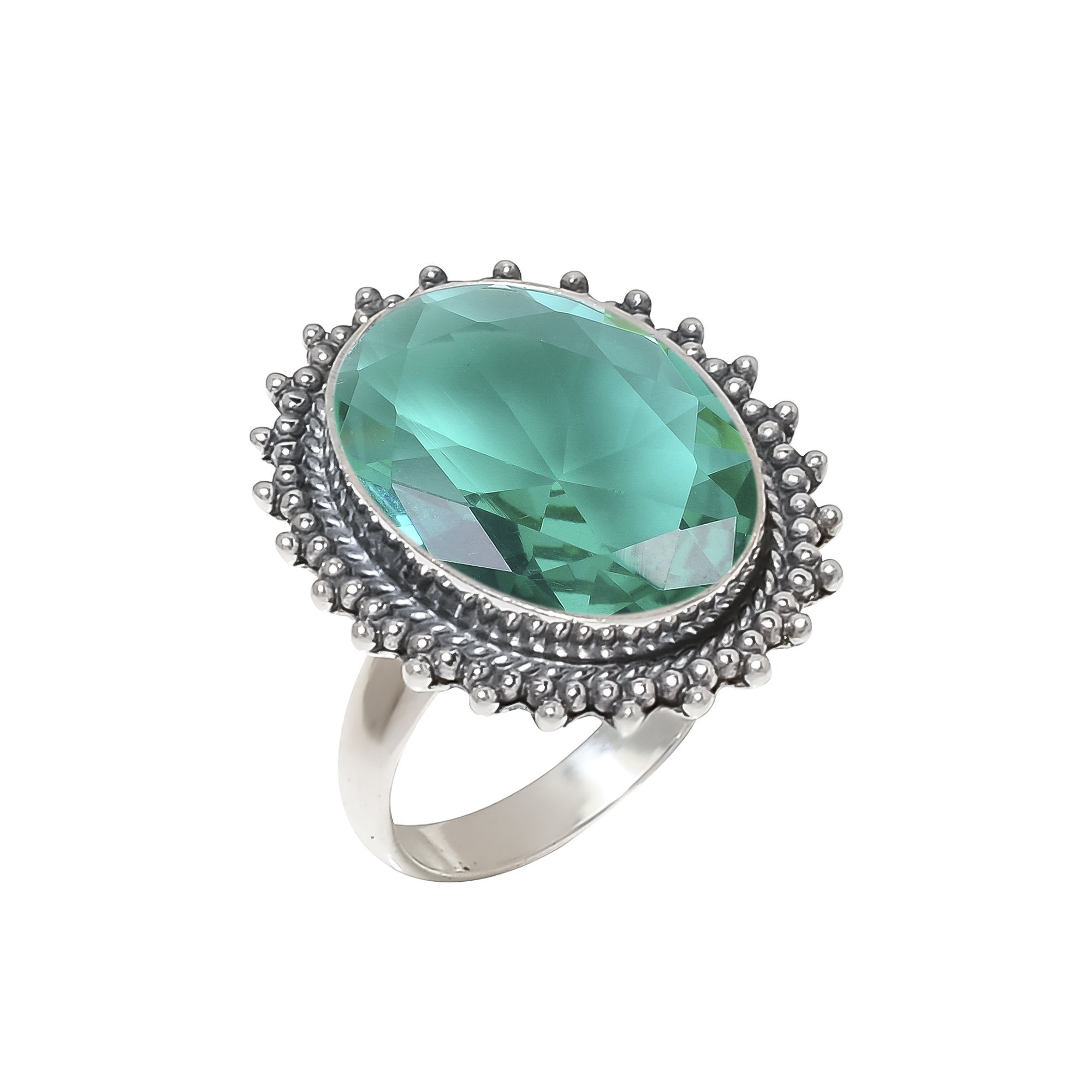 Apatite - Simulated 925 Sterling Silver Ring