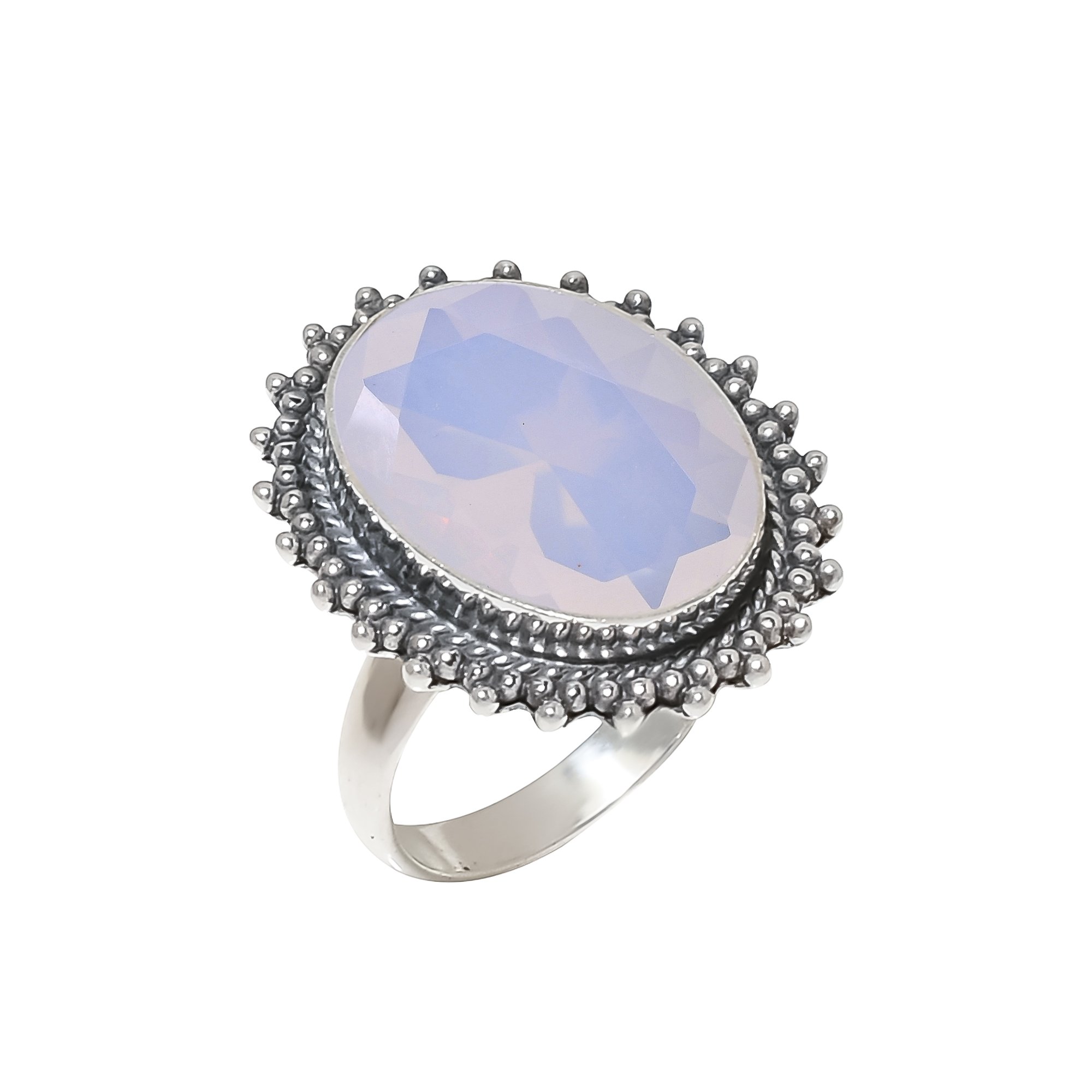 Milky Opal - Simulated 925 Sterling Silver Ring