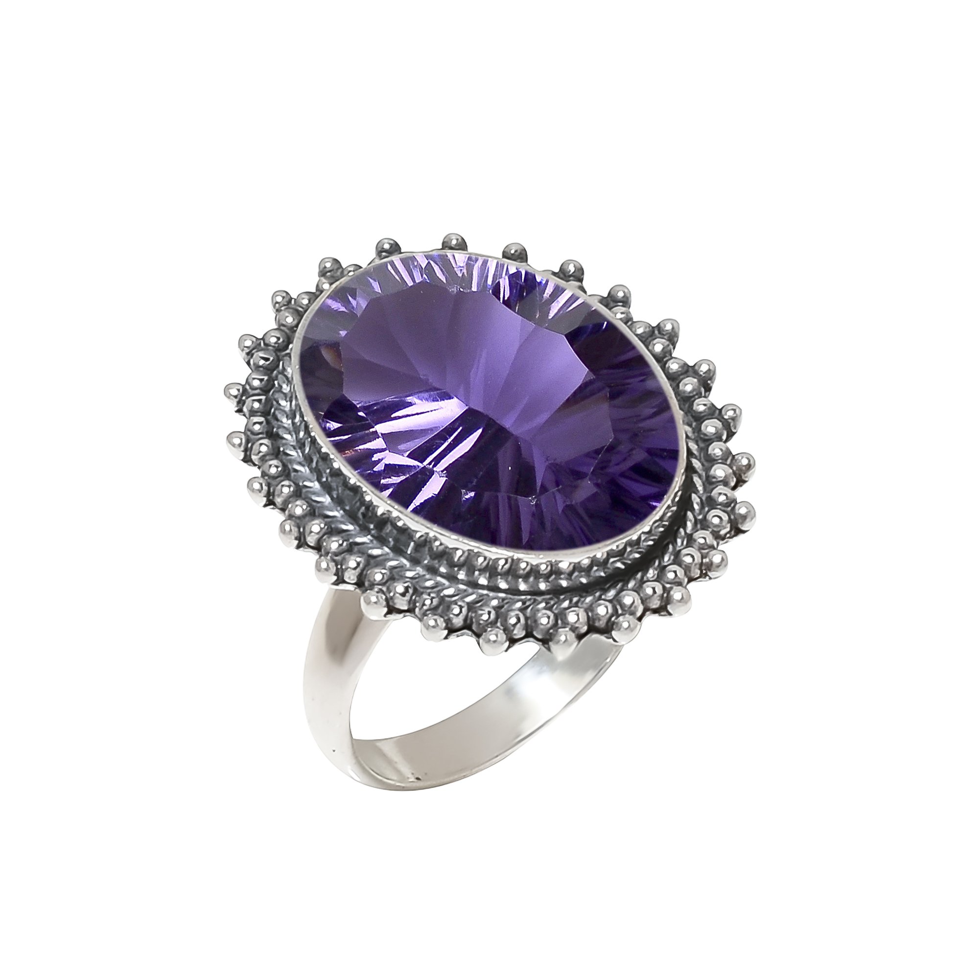 Purple Amethyst - Simulated 925 Sterling Silver Ring