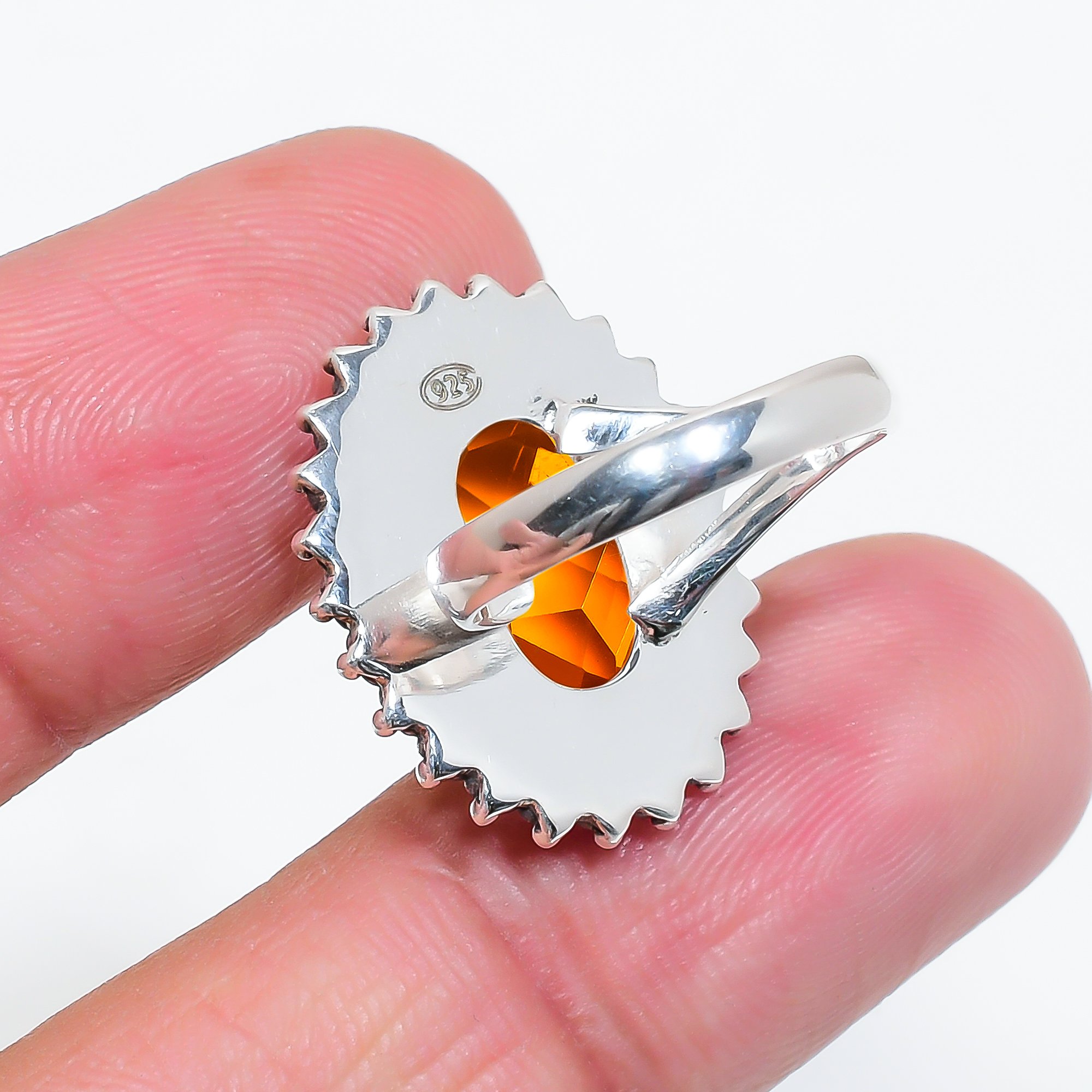 Citrine - Simulated 925 Sterling Silver Ring