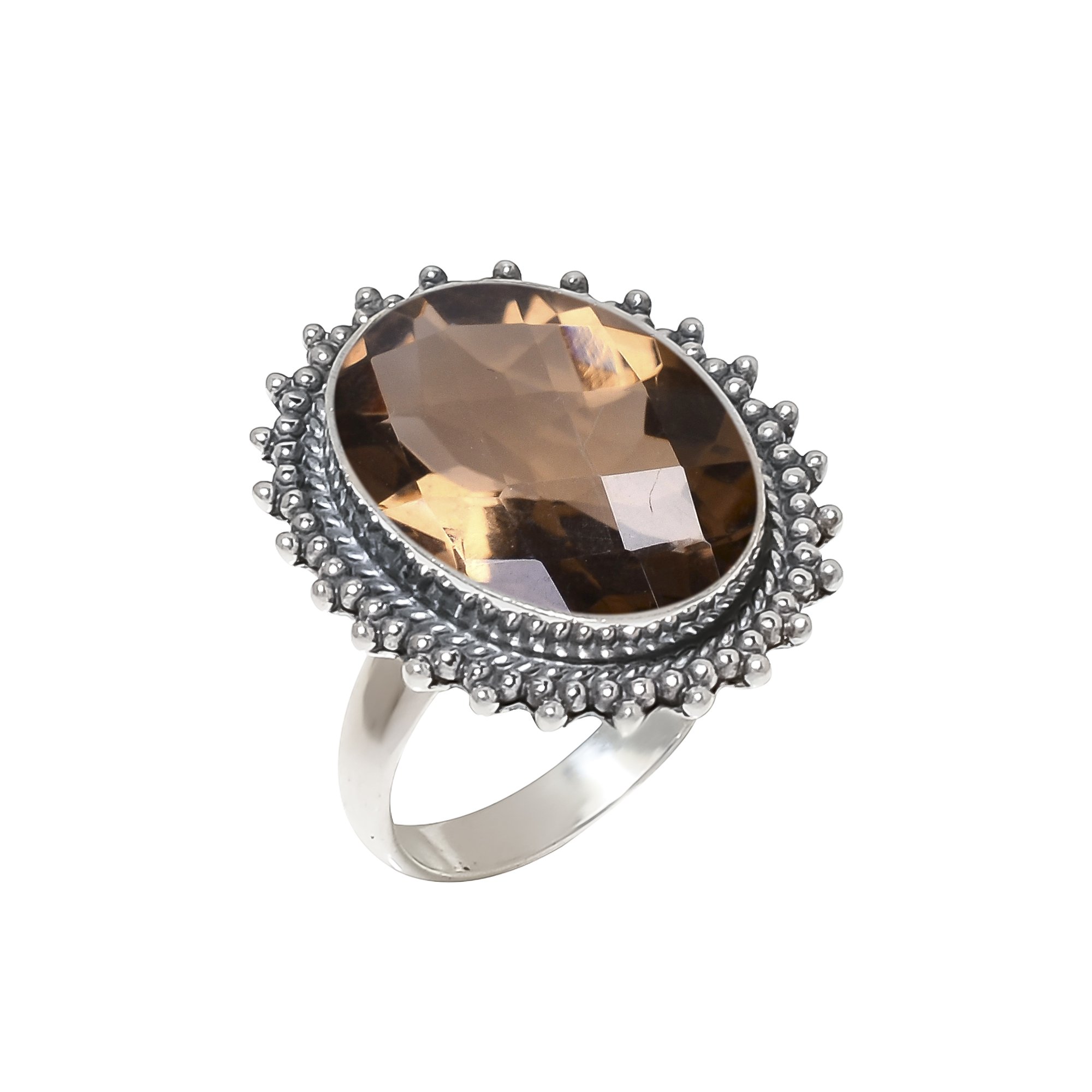 Smokey - Simulated 925 Sterling Silver Ring