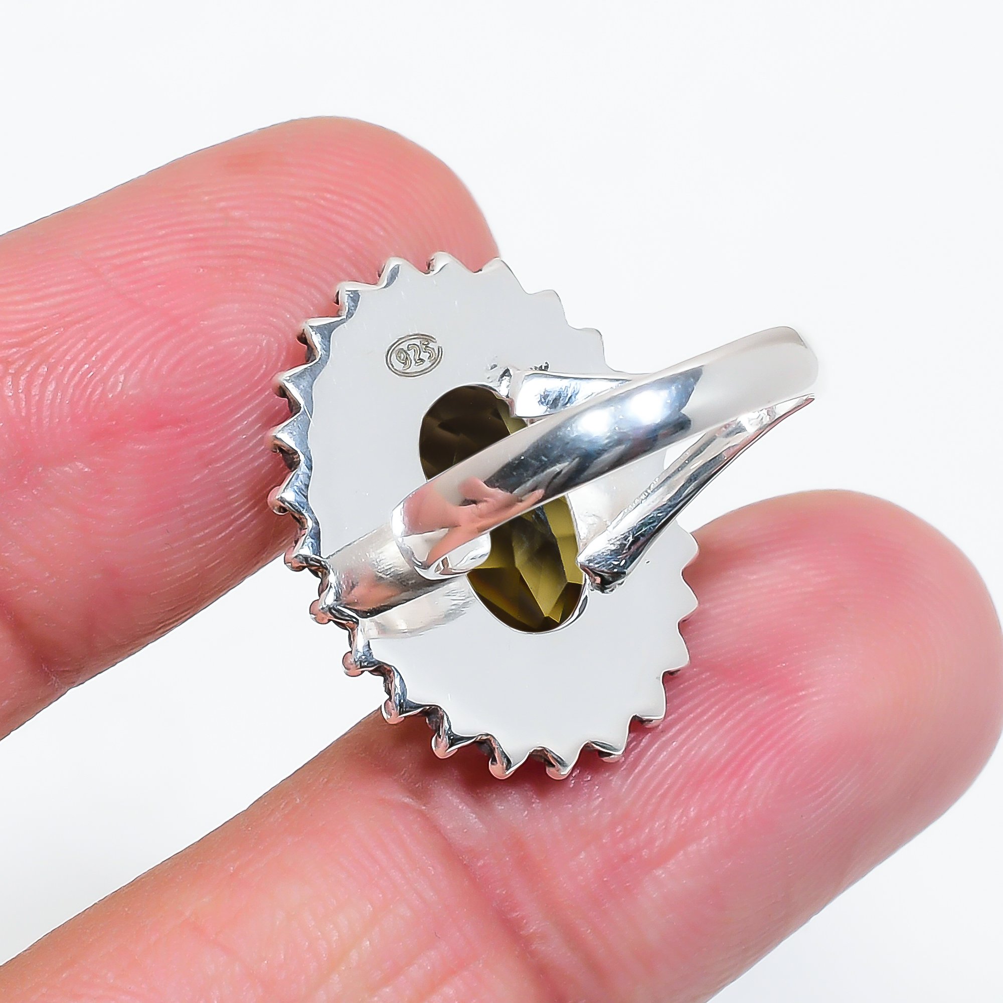 Smokey - Simulated 925 Sterling Silver Ring