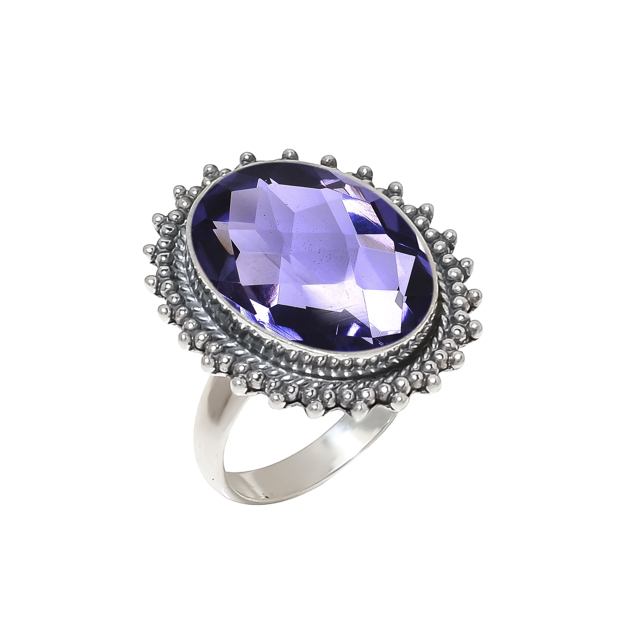 Iolite - Simulated 925 Sterling Silver Ring