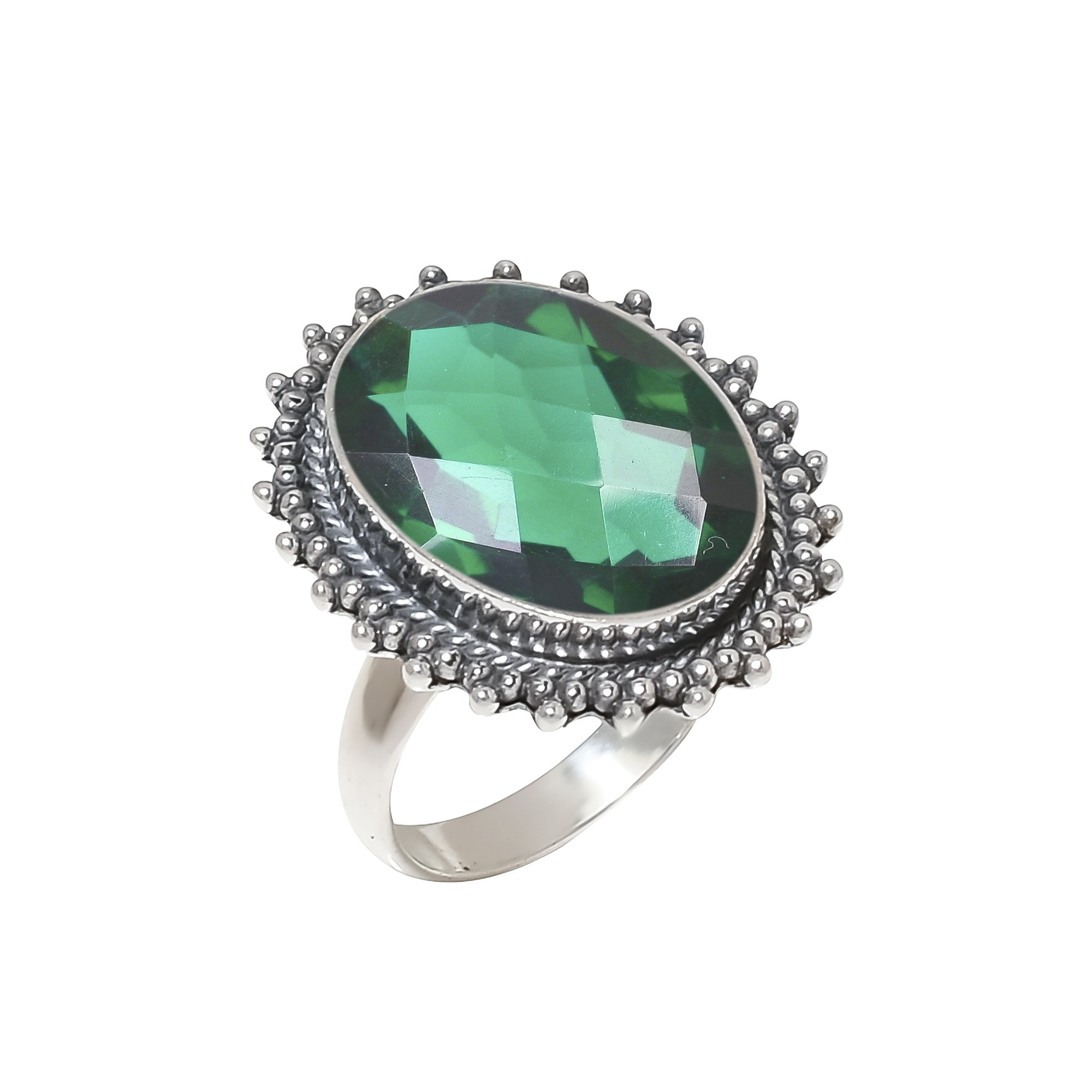 Chrome Diopside - Simulated 925 Sterling Silver Ring