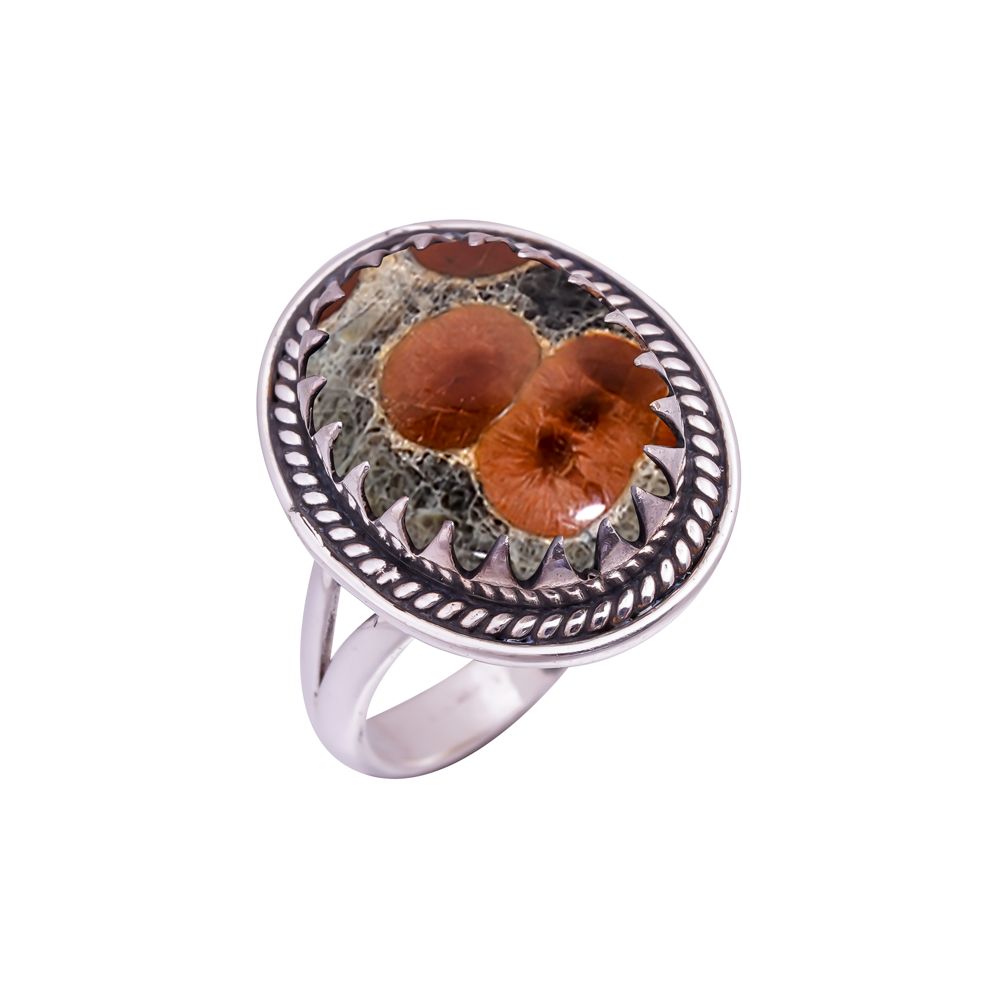 Peanut Obsidian - Sonora Gemstone 925 Sterling Silver Ring