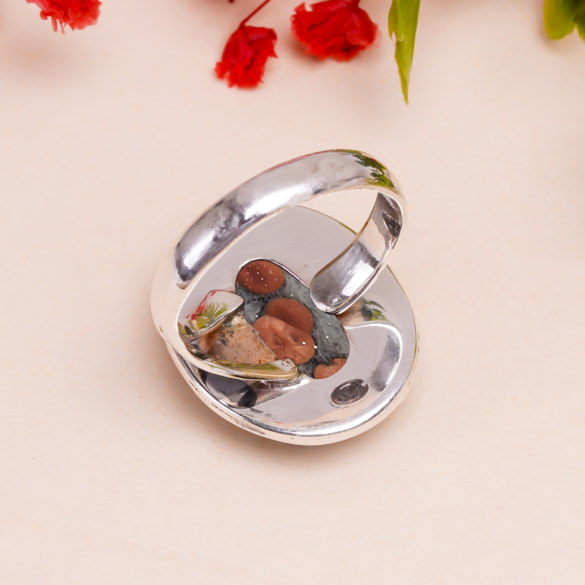 Peanut Obsidian - Sonora Gemstone 925 Sterling Silver Ring