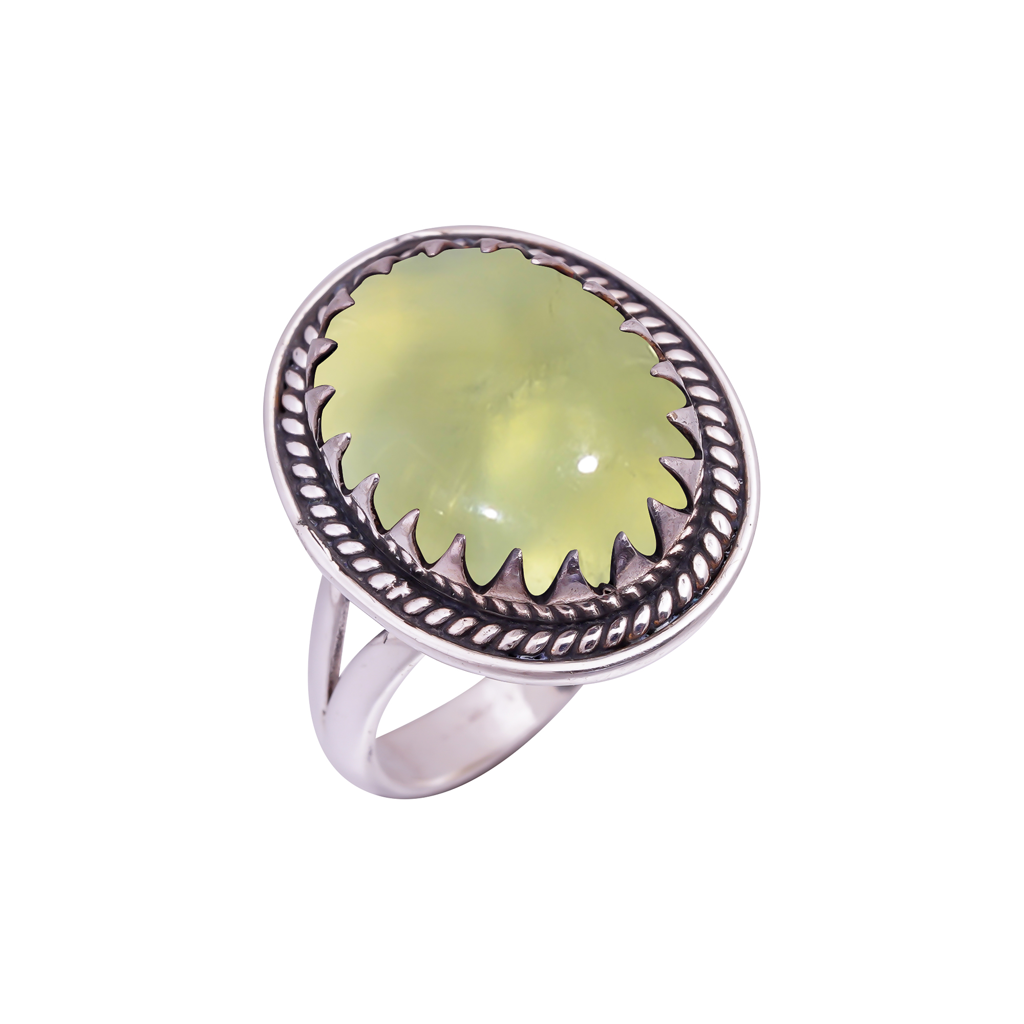 Prehnite - South Africa Gemstone 925 Sterling Silver Ring