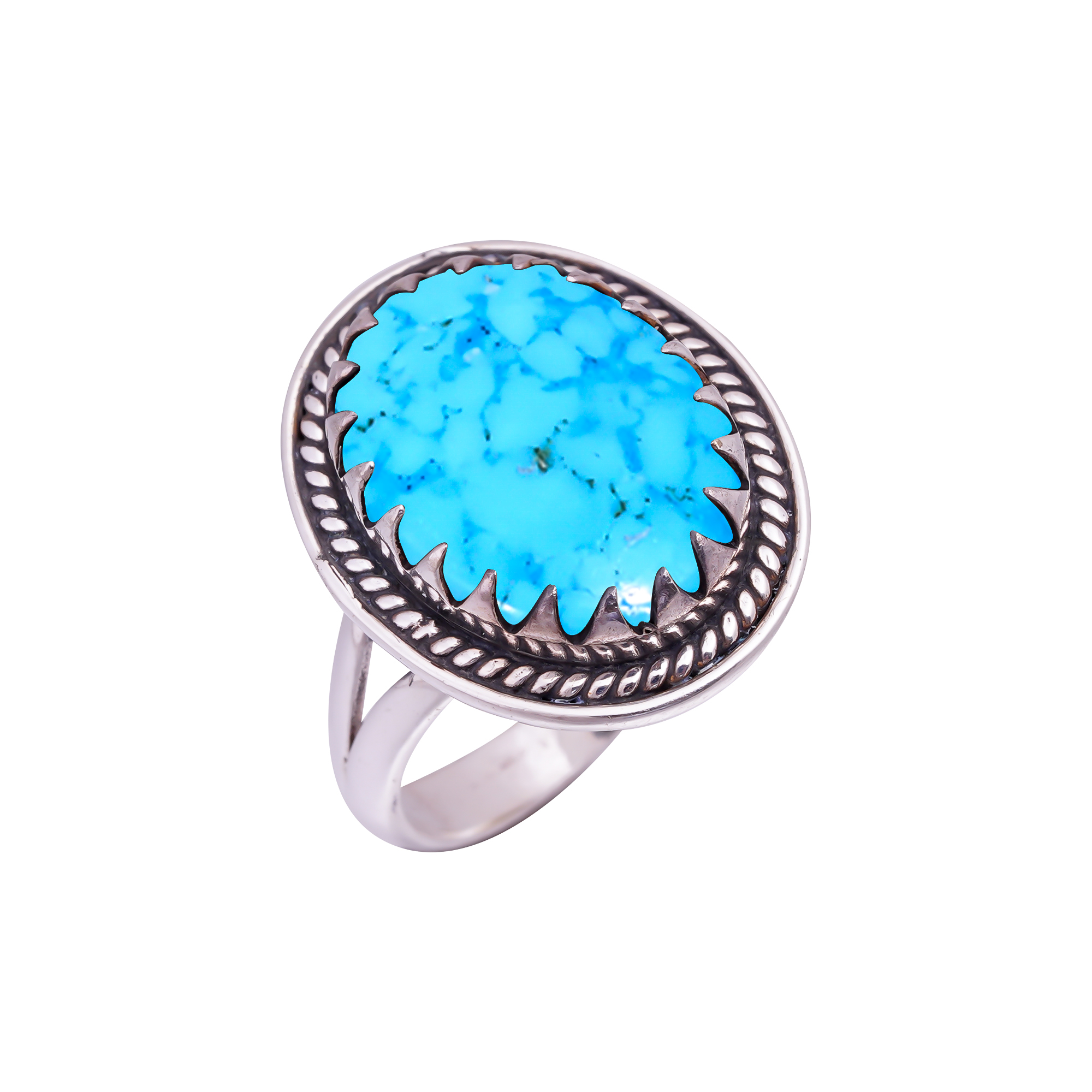 Magnesite Turquoise Gemstone 925 Sterling Silver Ring