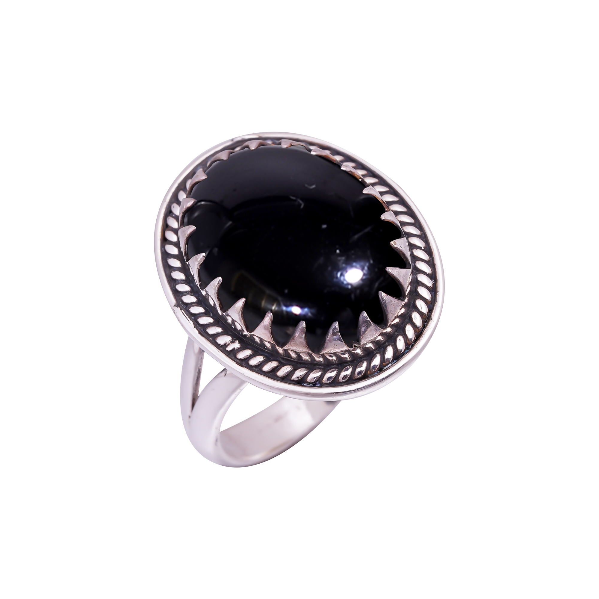 Black Onyx - Brazil Gemstone 925 Sterling Silver Ring