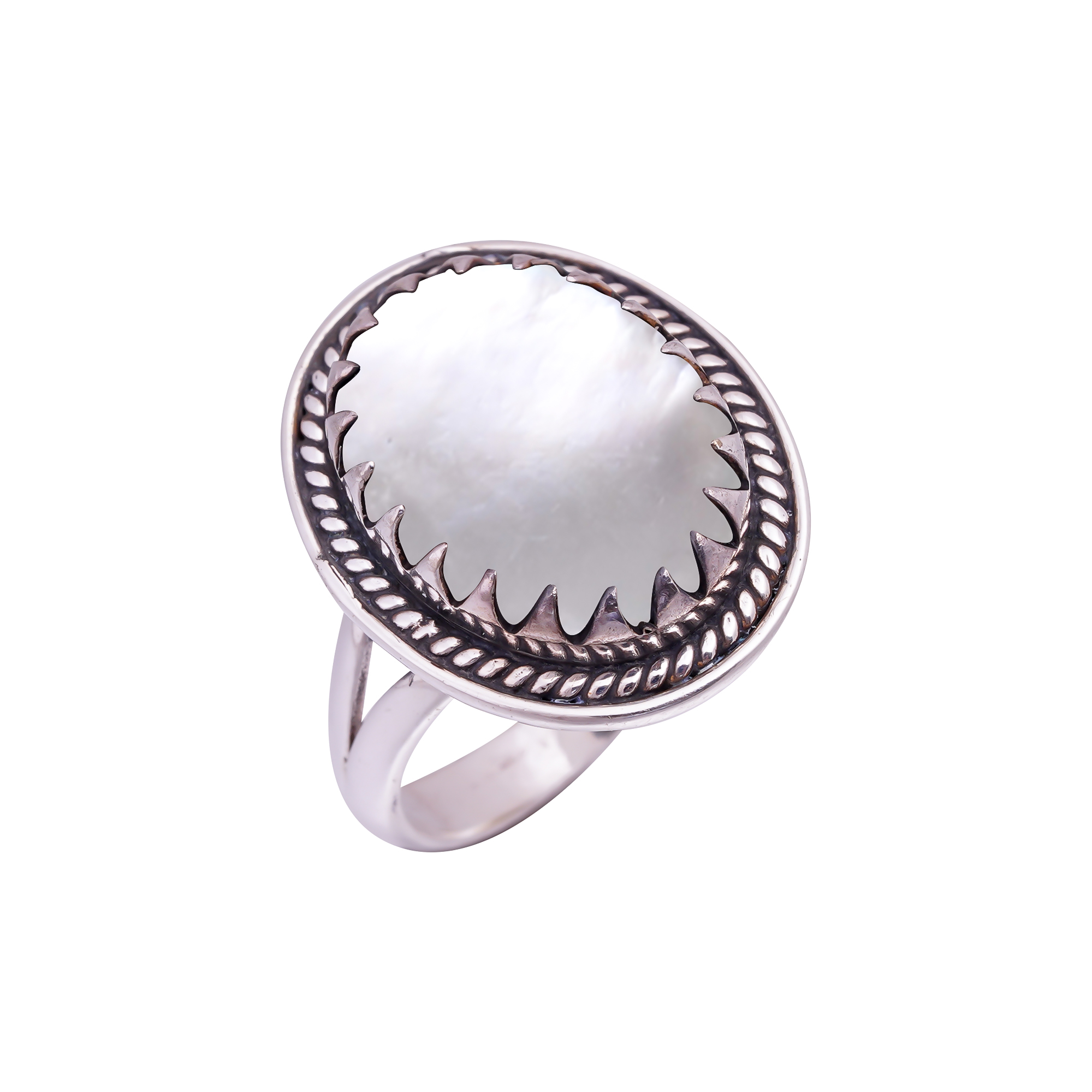 Mother Of Pearl - Australia Gemstone 925 Sterling Silver Ring