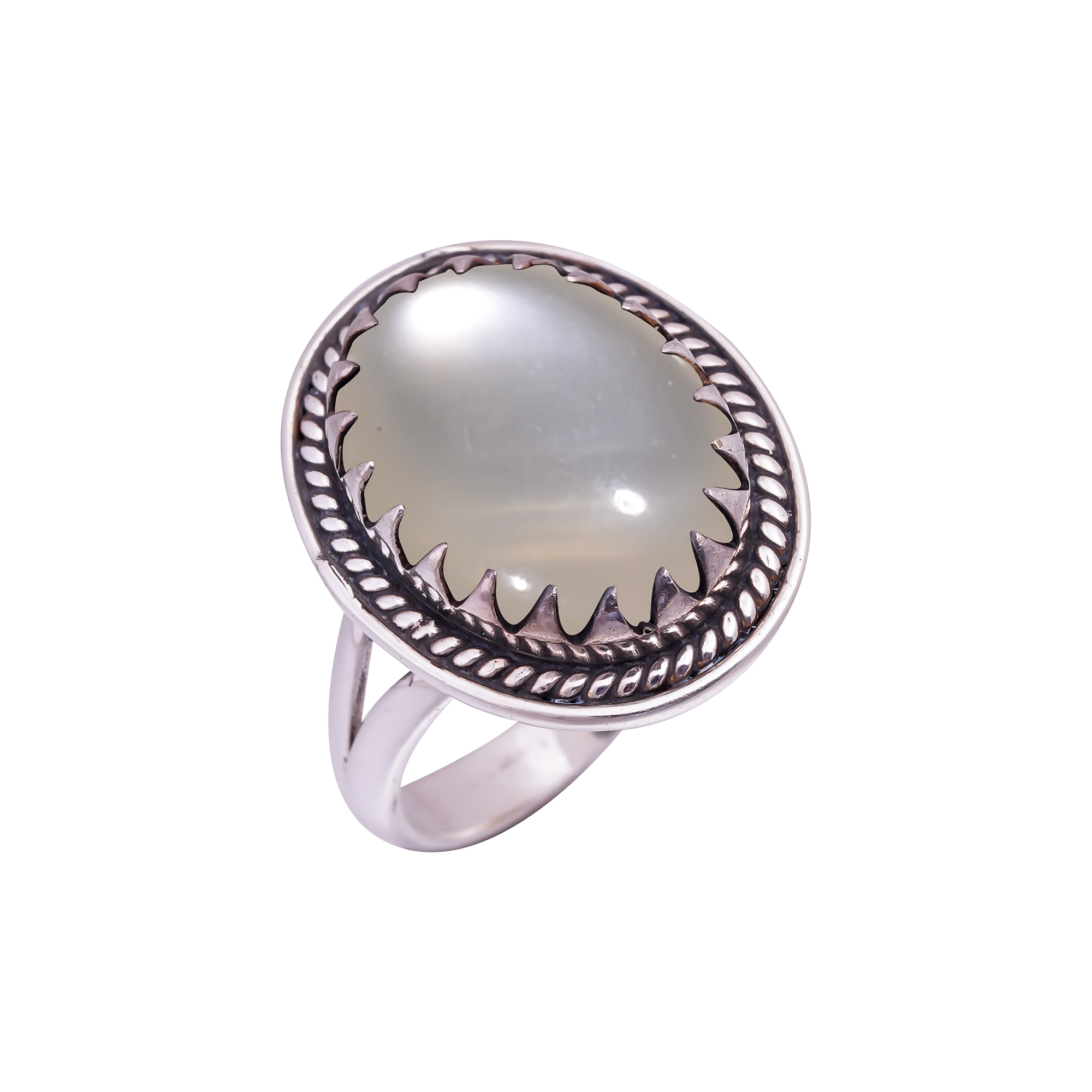 Mabe Pearl - Simulated Gemstone 925 Sterling Silver Ring