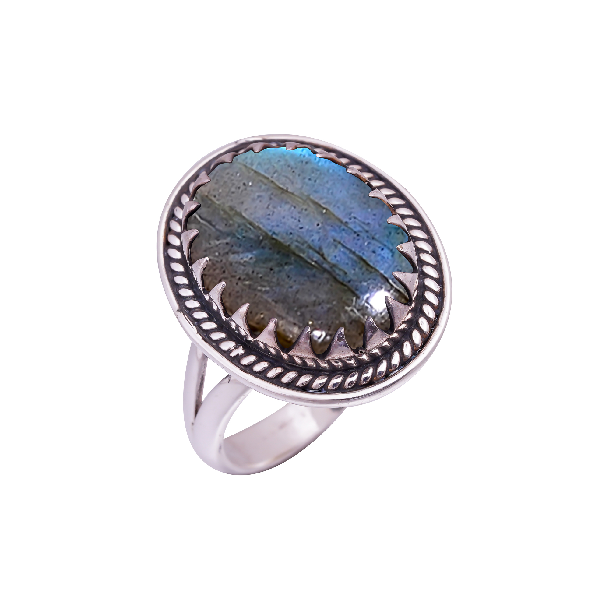 Labradorite - Madagascar Gemstone 925 Sterling Silver Ring