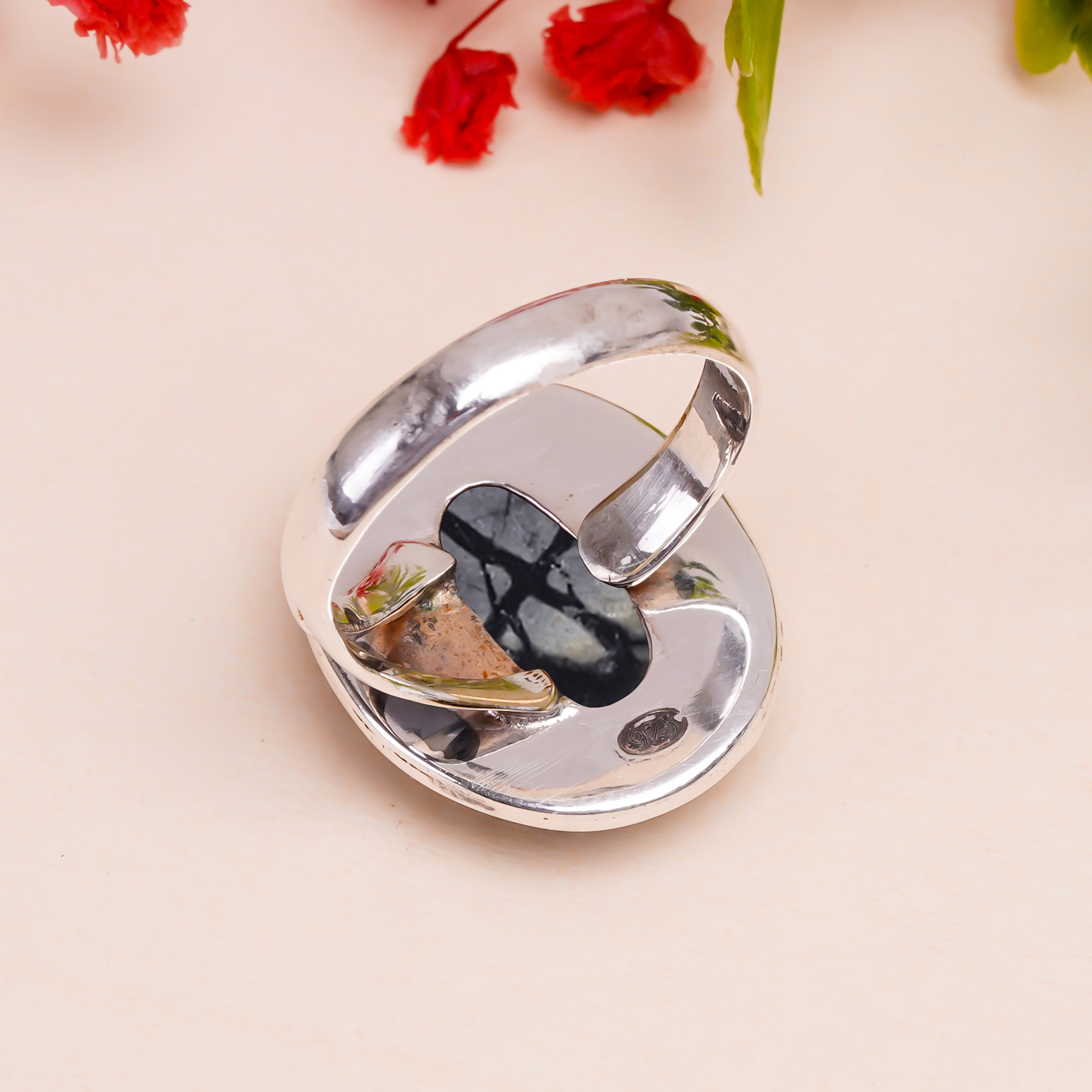 Picasso Jasper - Utah Gemstone 925 Sterling Silver Ring