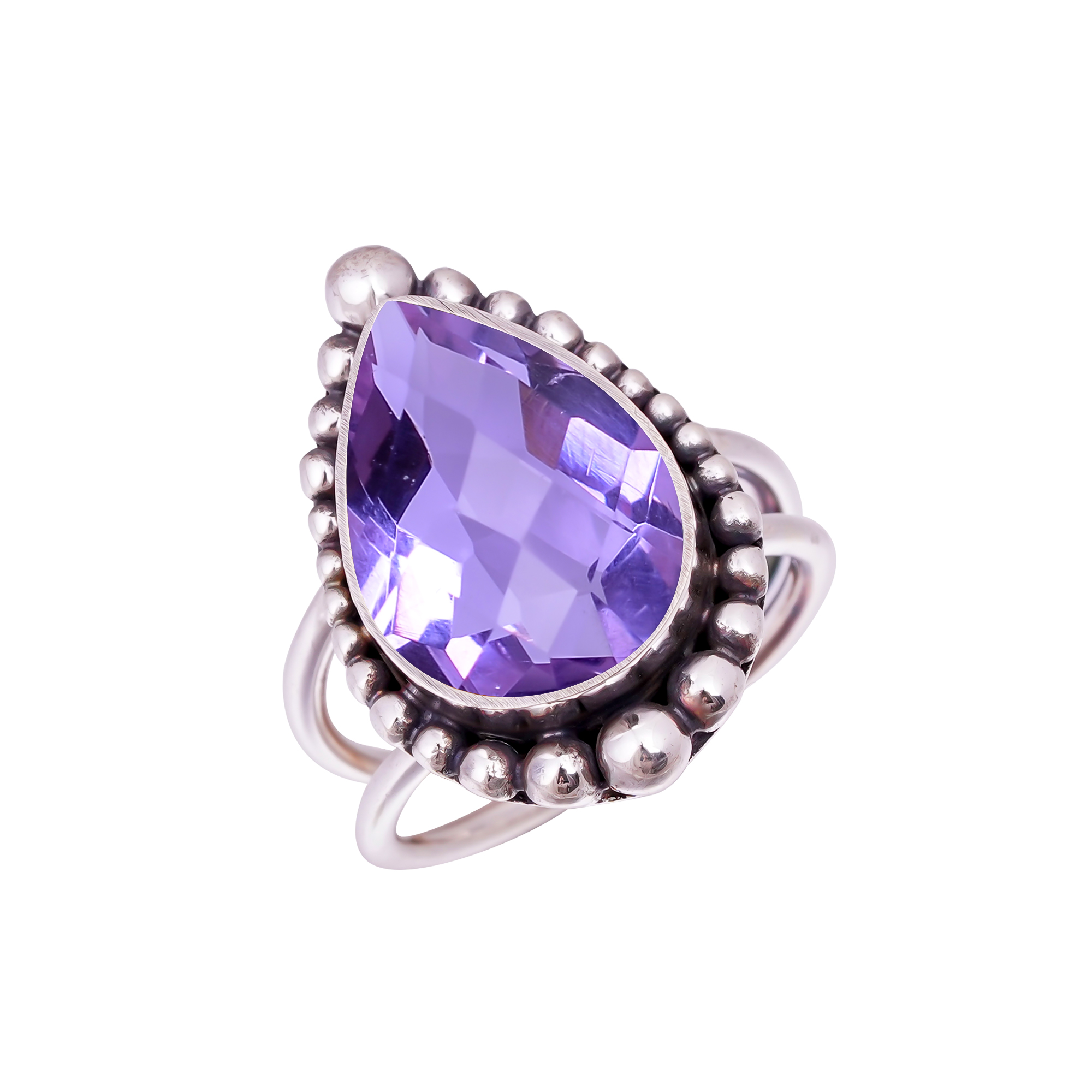 Colour Changing Alexandrite - Simulated Gemstone 925 Sterling Silver Ring