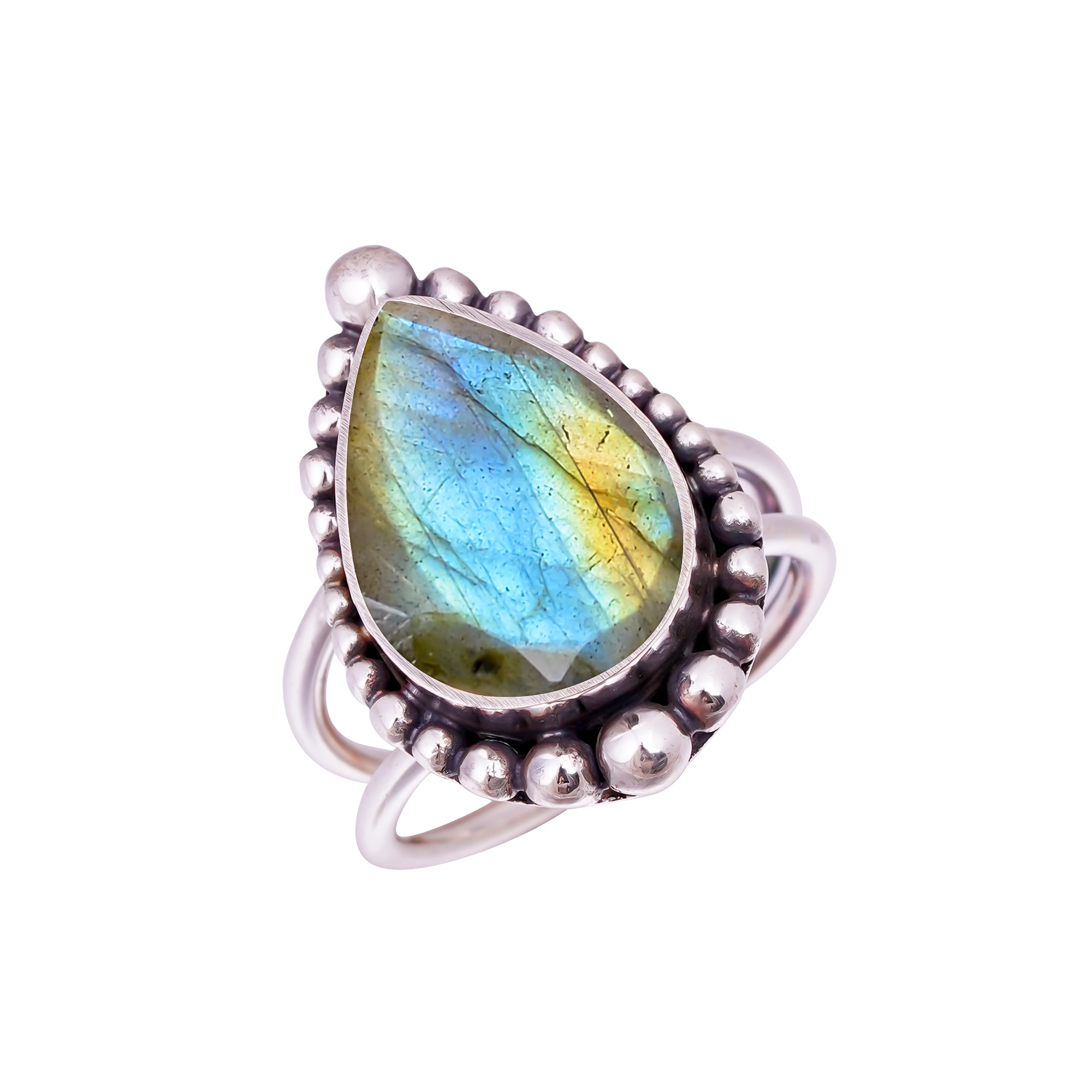 Labradorite - Madagascar Gemstone 925 Sterling Silver Ring