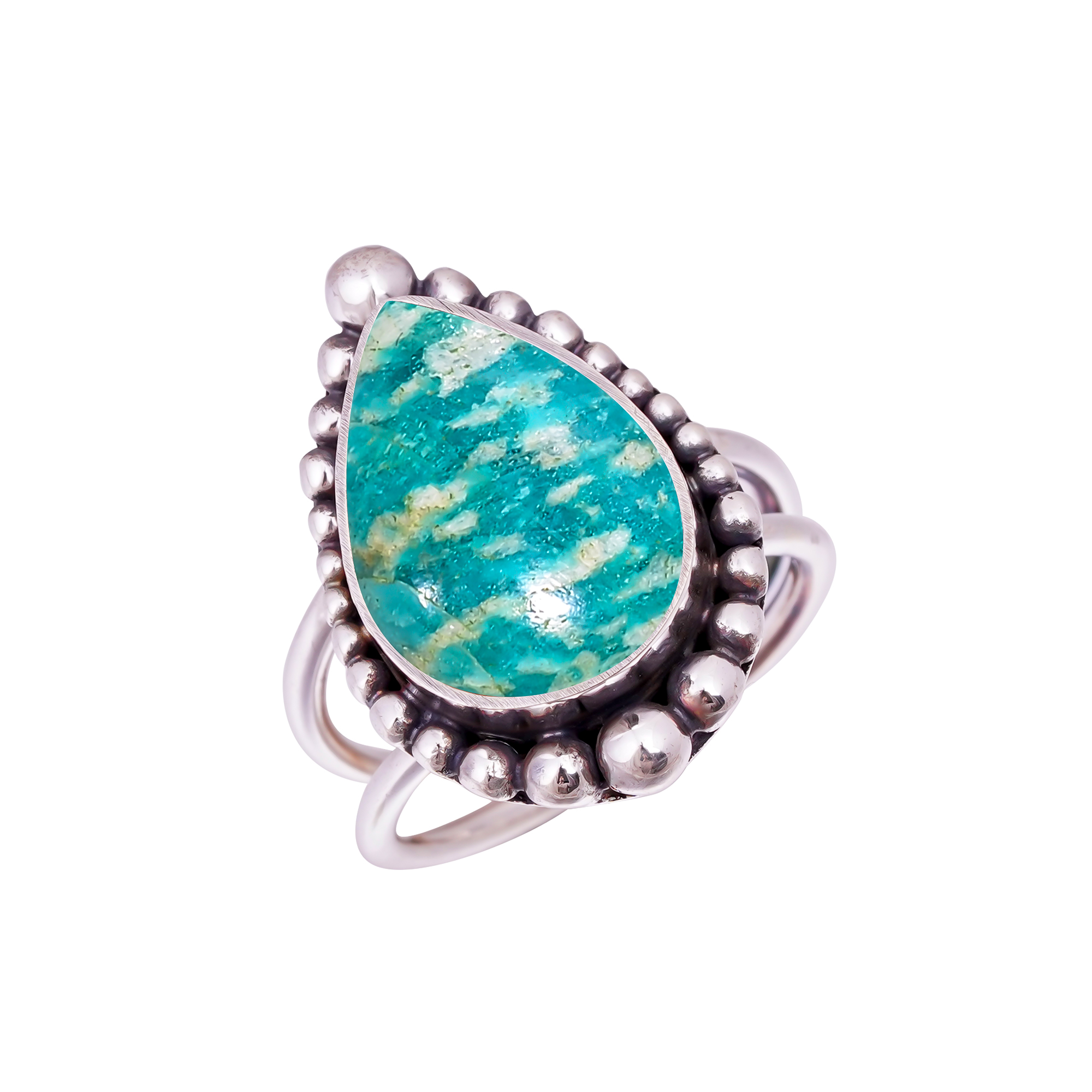 Amazonite - Colorado Mines Gemstone 925 Sterling Silver Ring