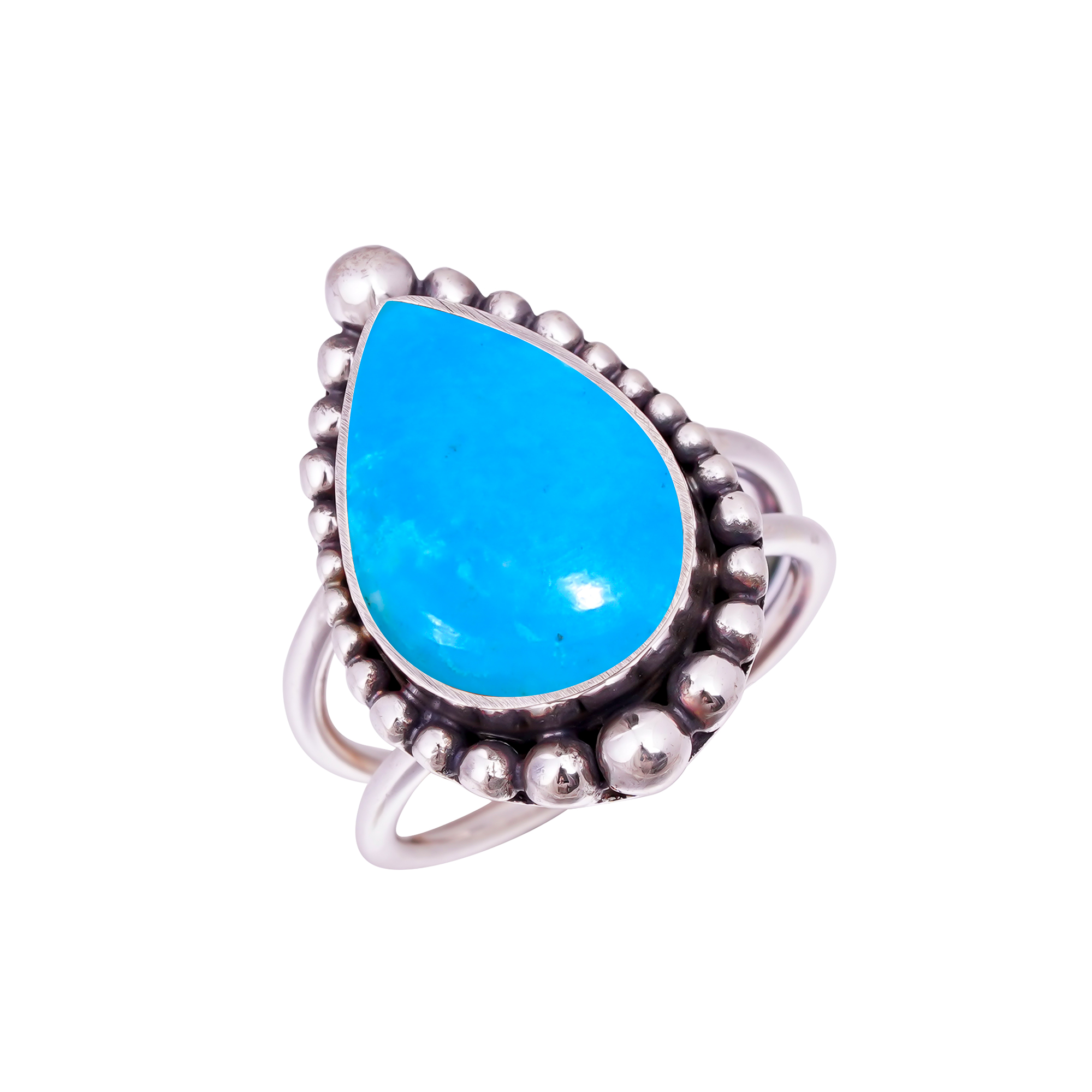 Magnesite Turquoise Gemstone 925 Sterling Silver Ring