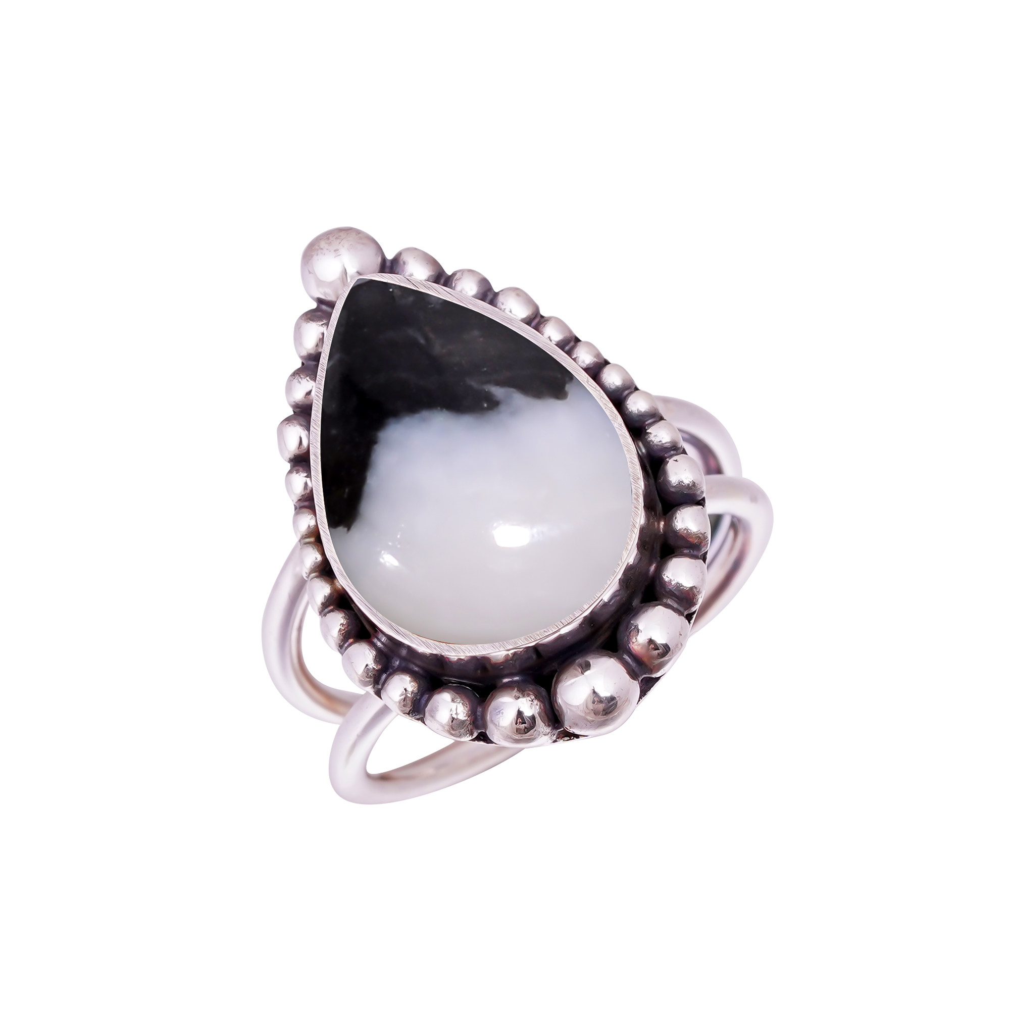White Buffalo Turquoise - Nevada Gemstone 925 Sterling Silver Ring