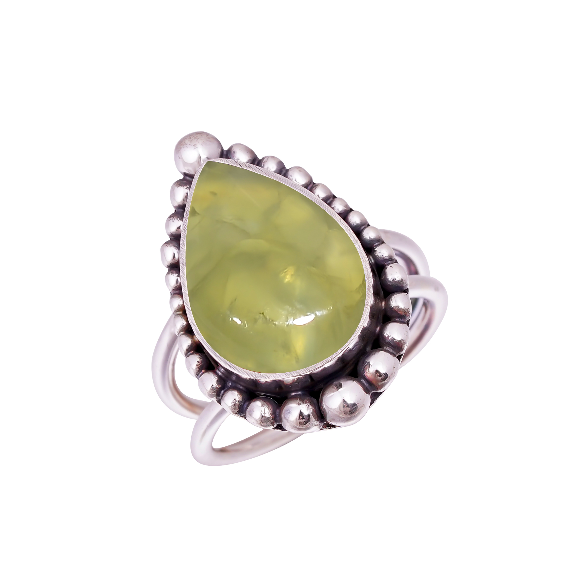 Prehnite - South Africa Gemstone 925 Sterling Silver Ring