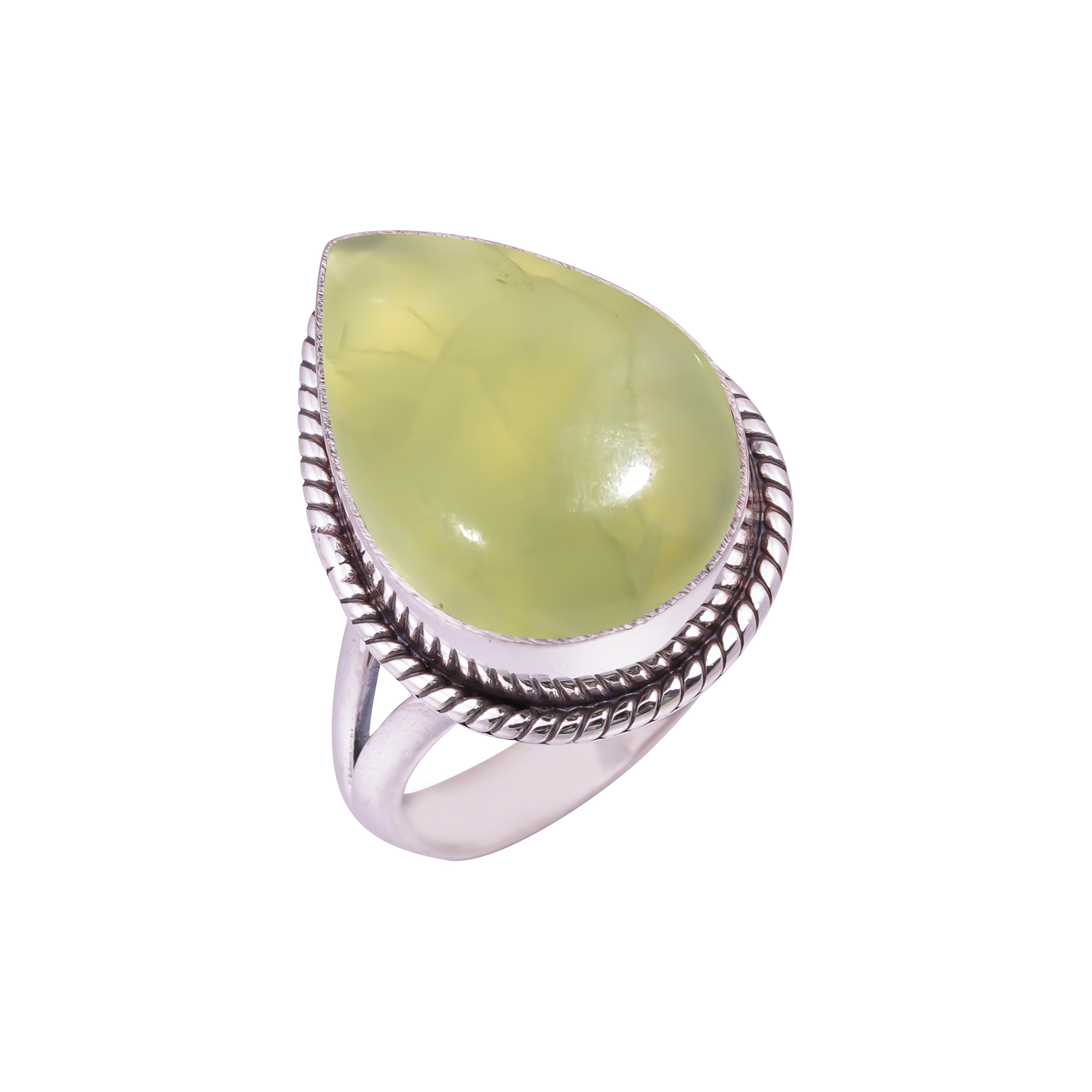 Prehnite - South Africa Gemstone 925 Sterling Silver Ring